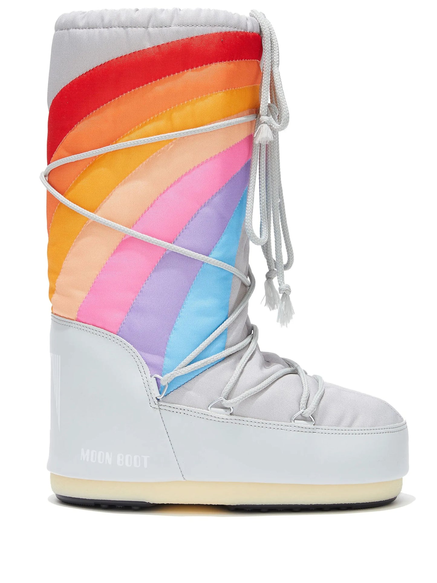 logo rainbow-print snow boots