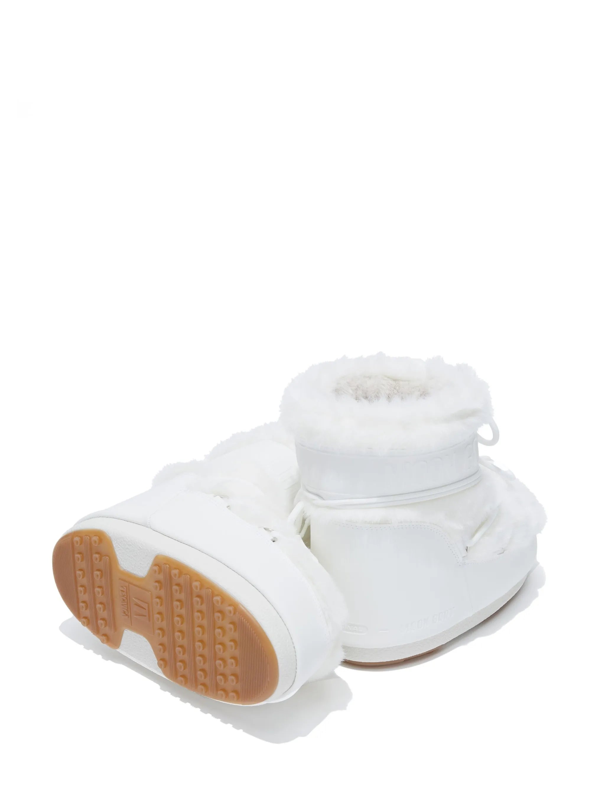Icon Low white faux-fur boots