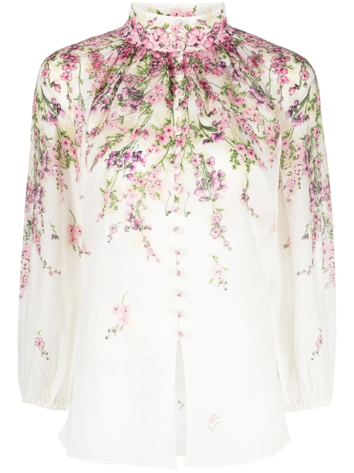 Billow floral-print blouse