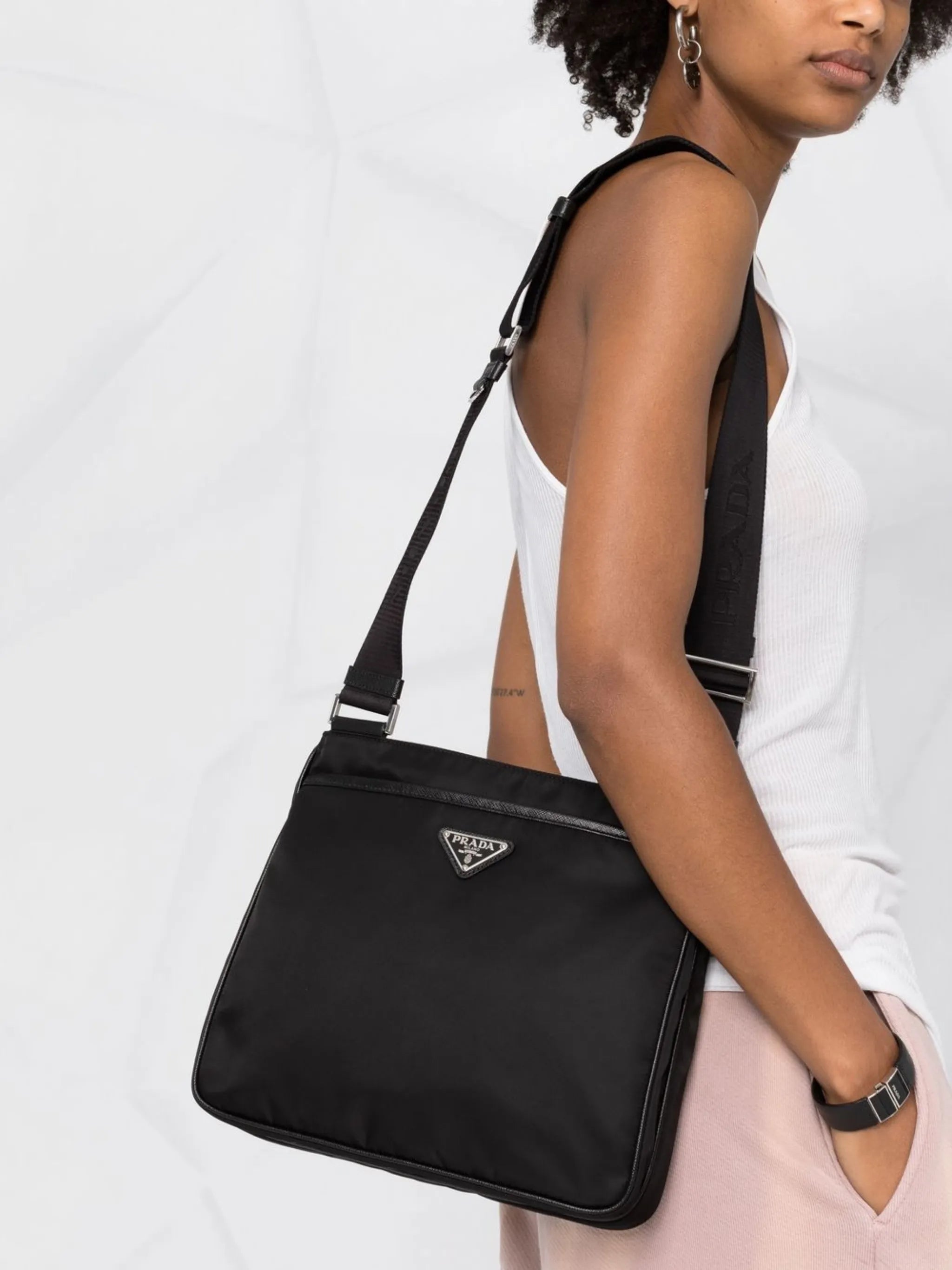 Re-Nylon messenger bag