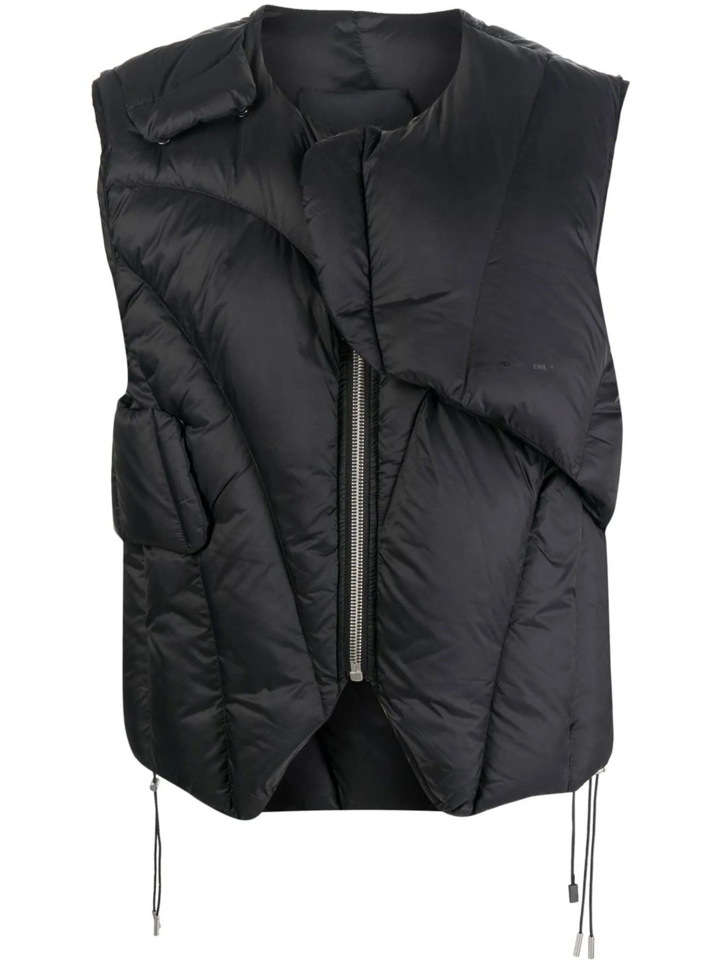 logo-print padded gilet