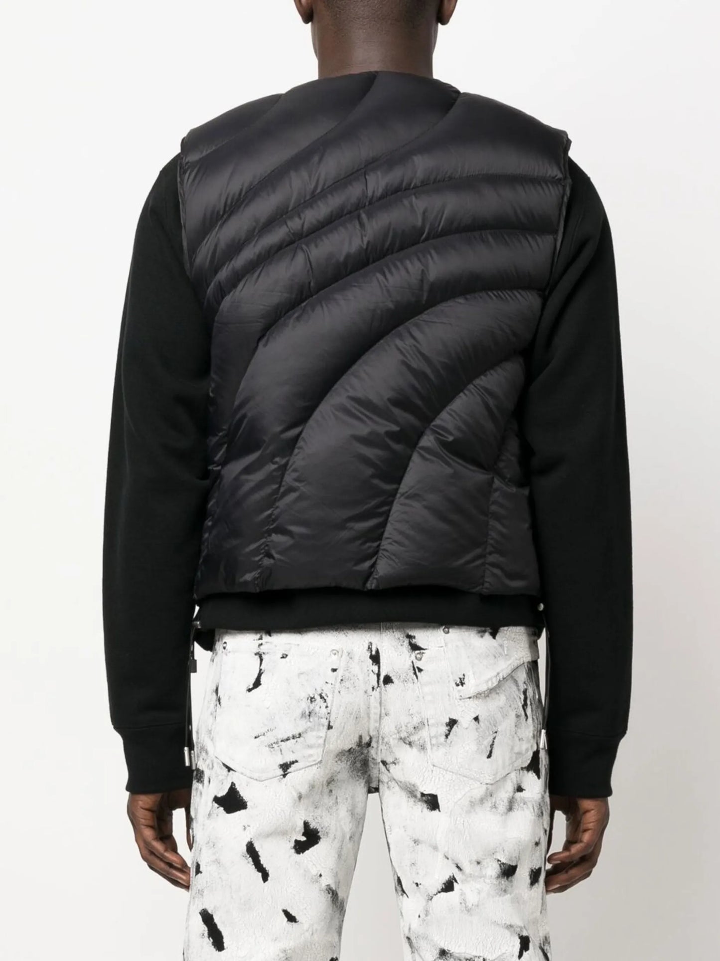 logo-print padded gilet