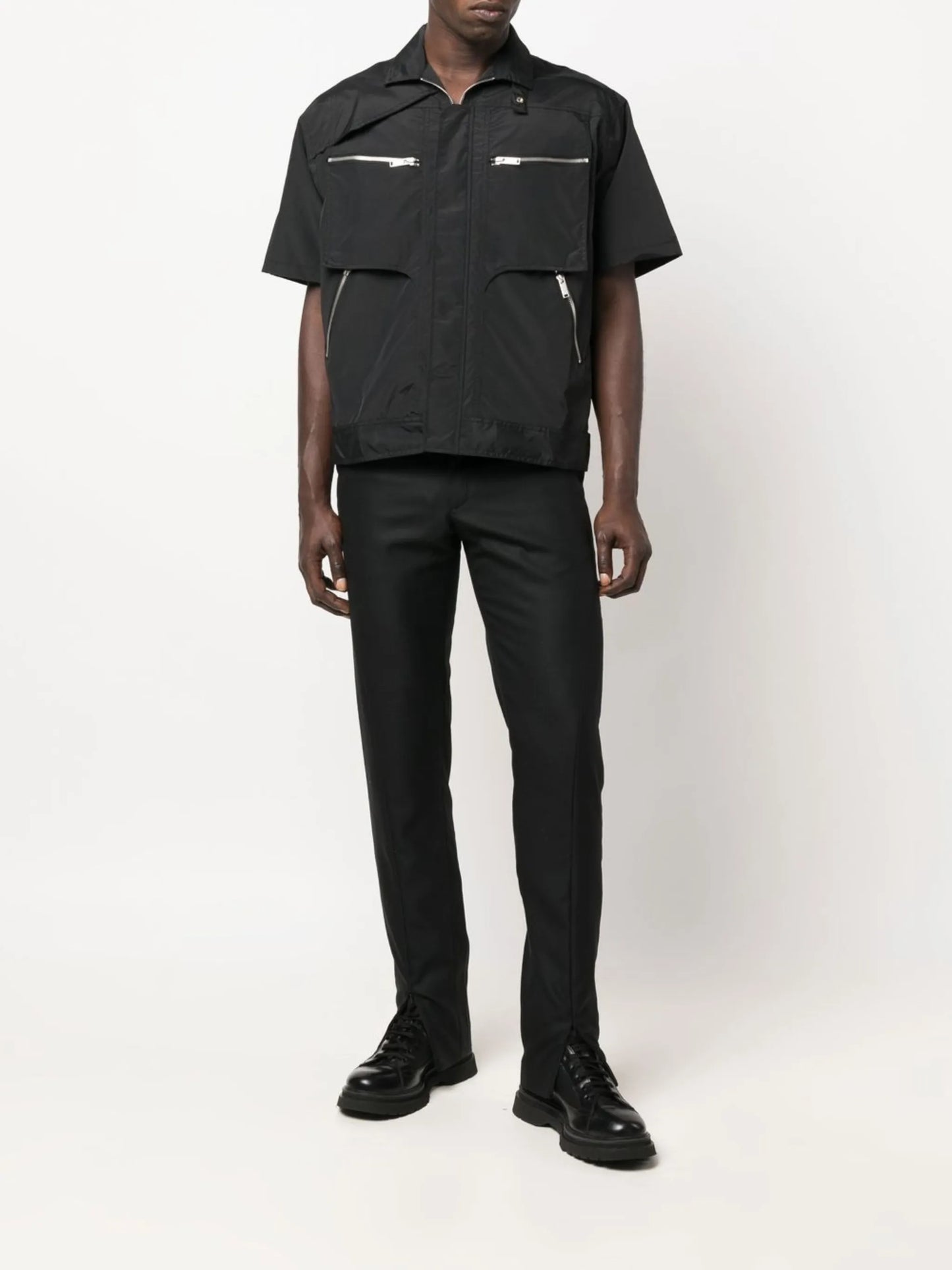 hook-embellished straight chinos