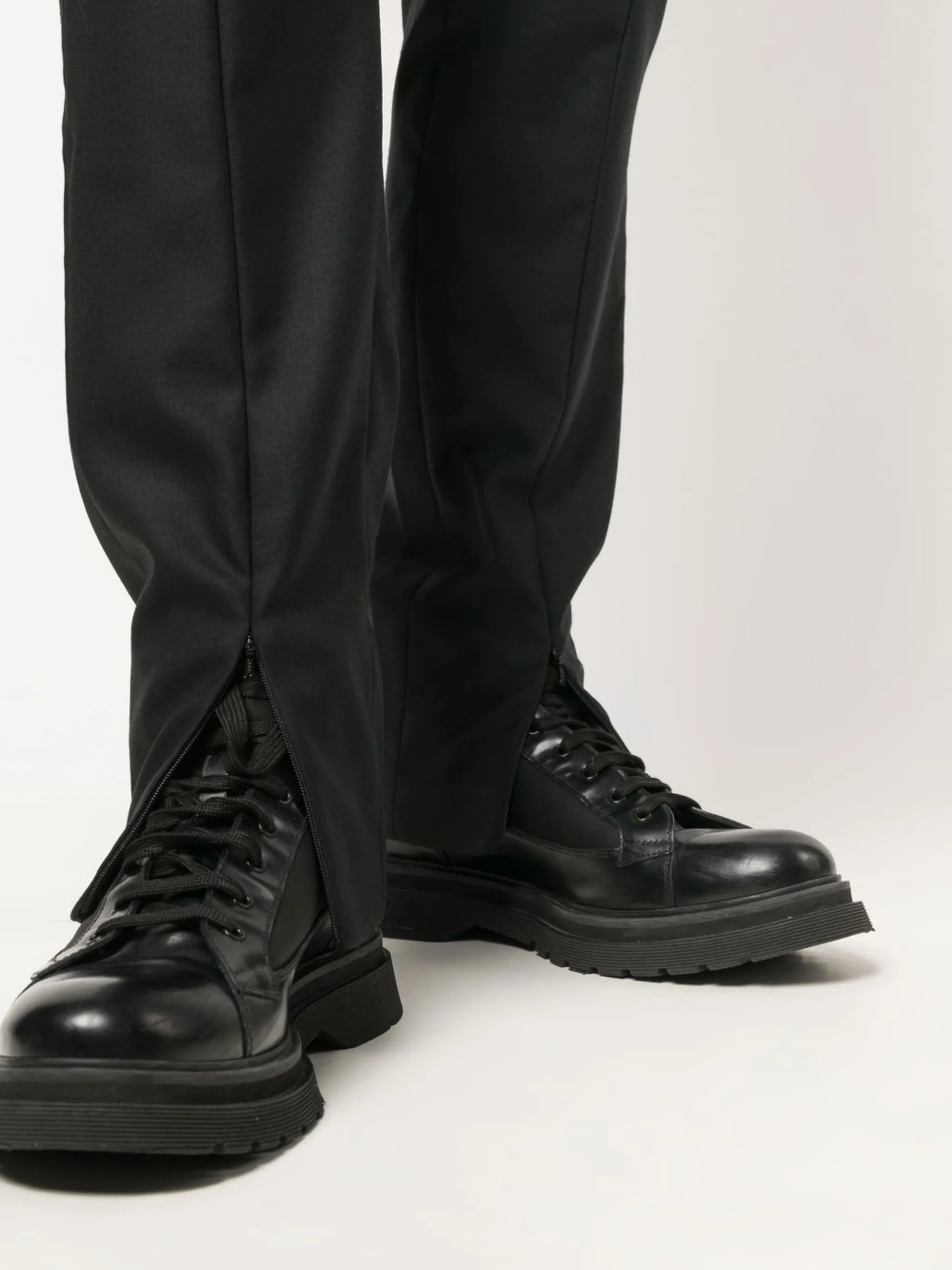 hook-embellished straight chinos
