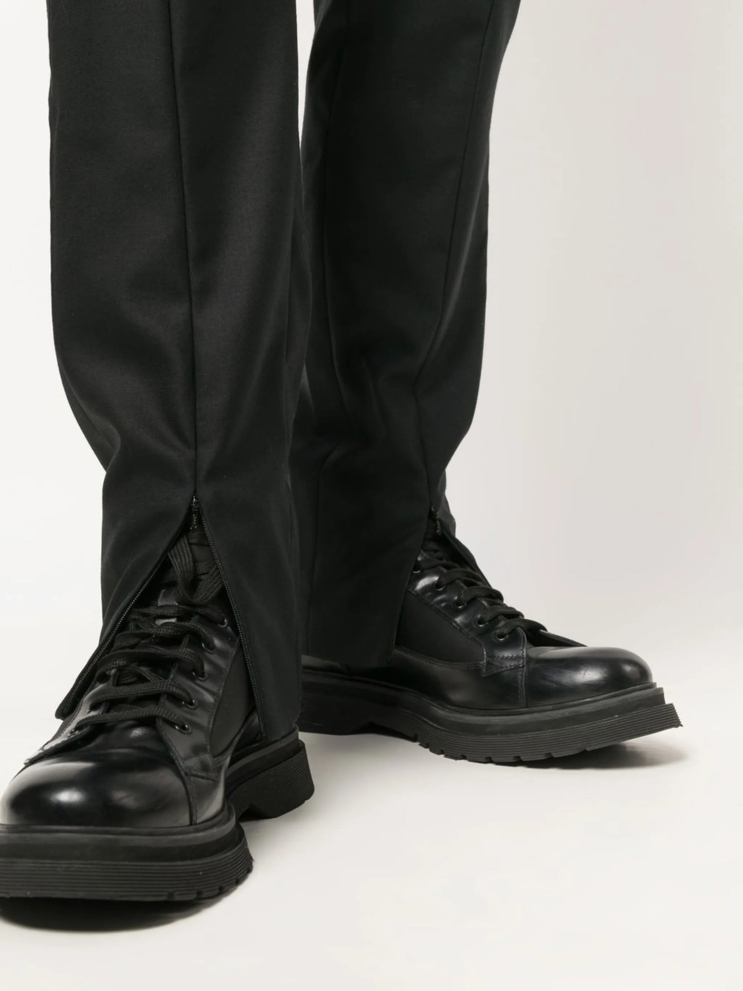 hook-embellished straight chinos