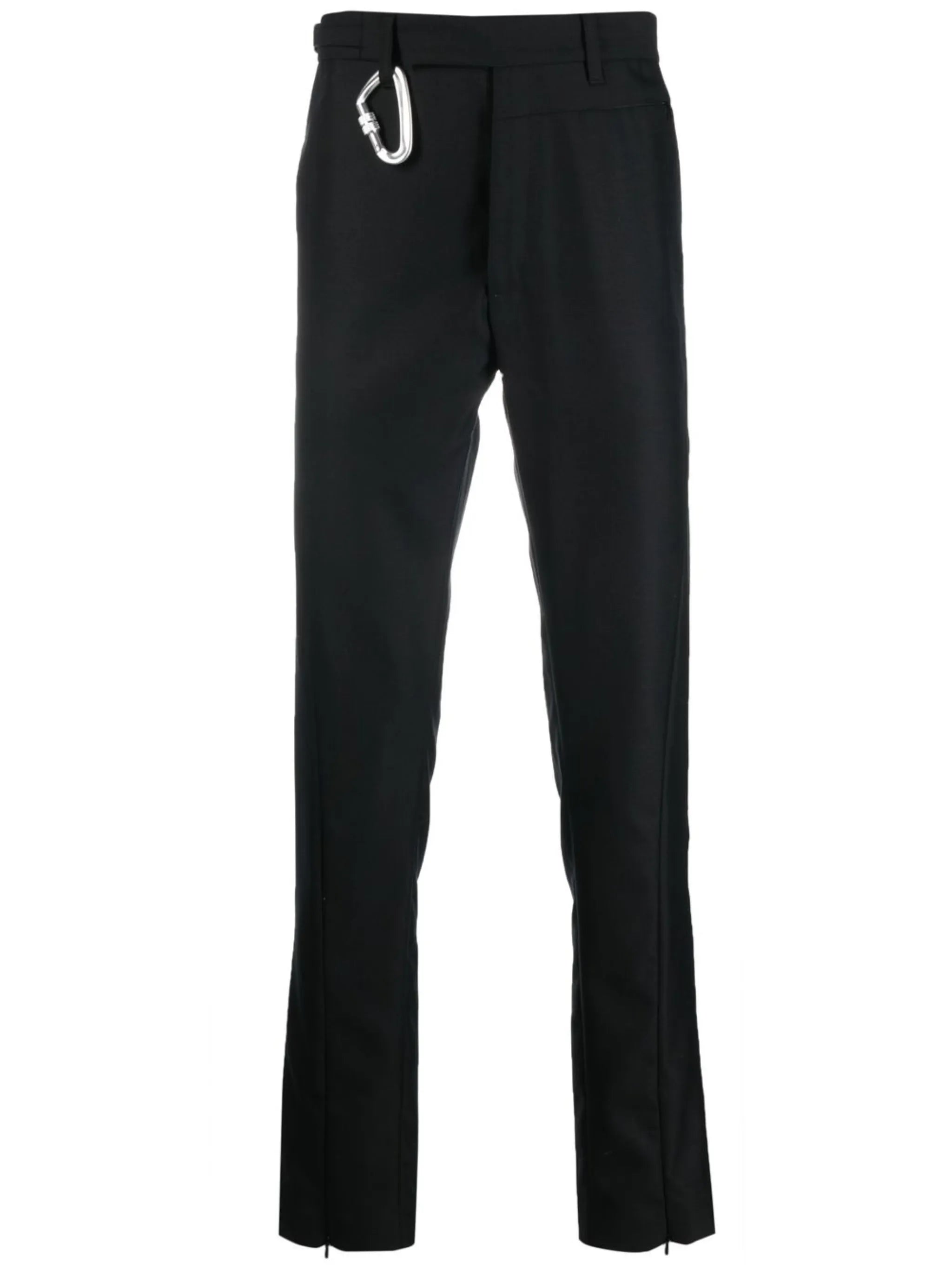 hook-embellished straight chinos