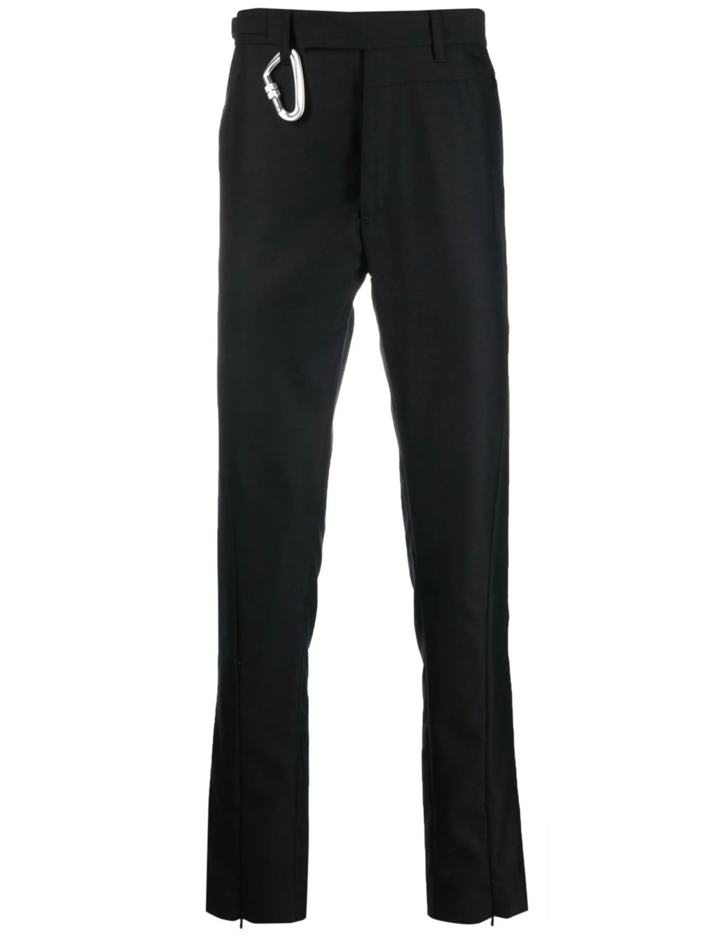 hook-embellished straight chinos