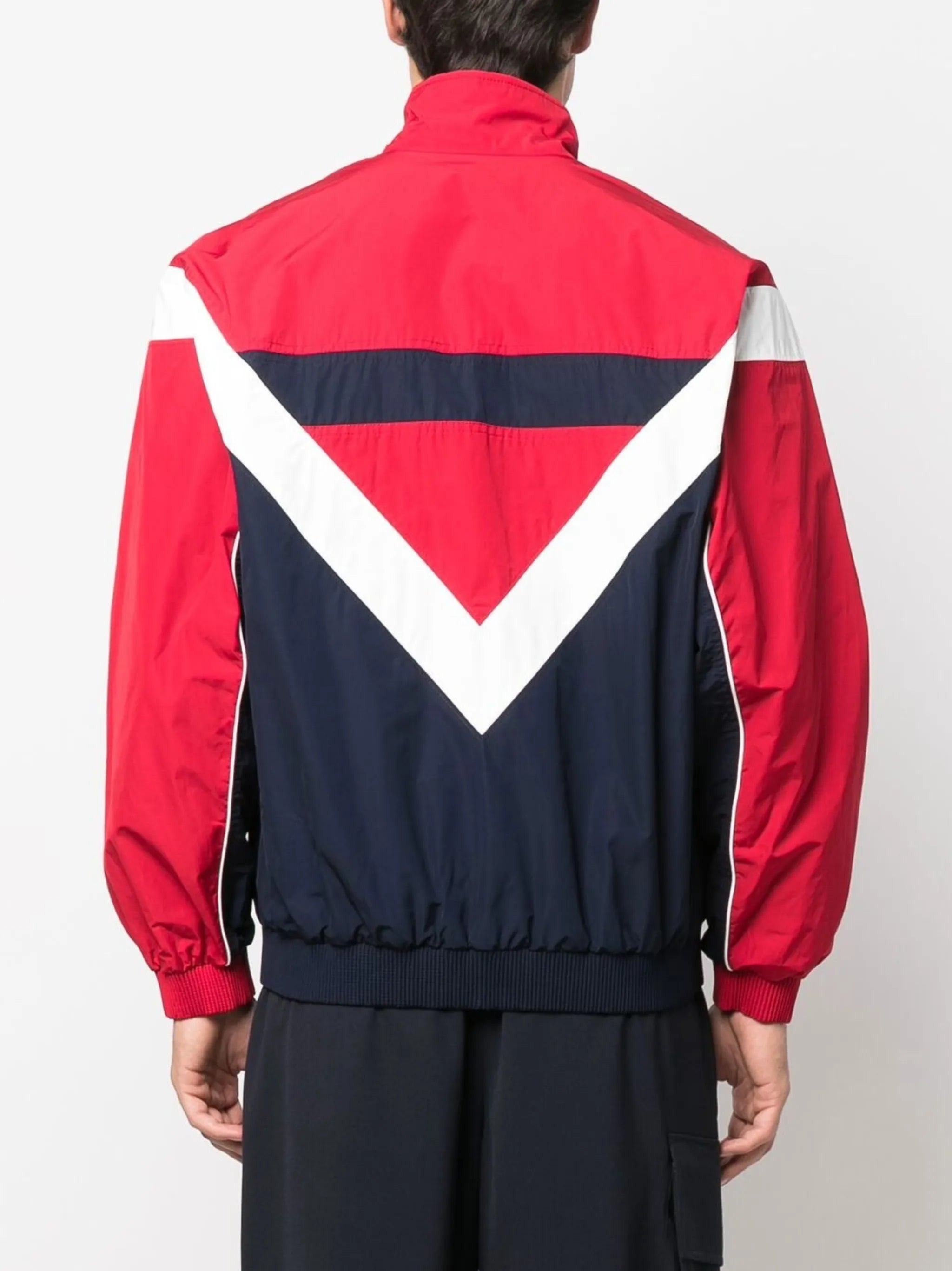 VLogo-print sports jacket