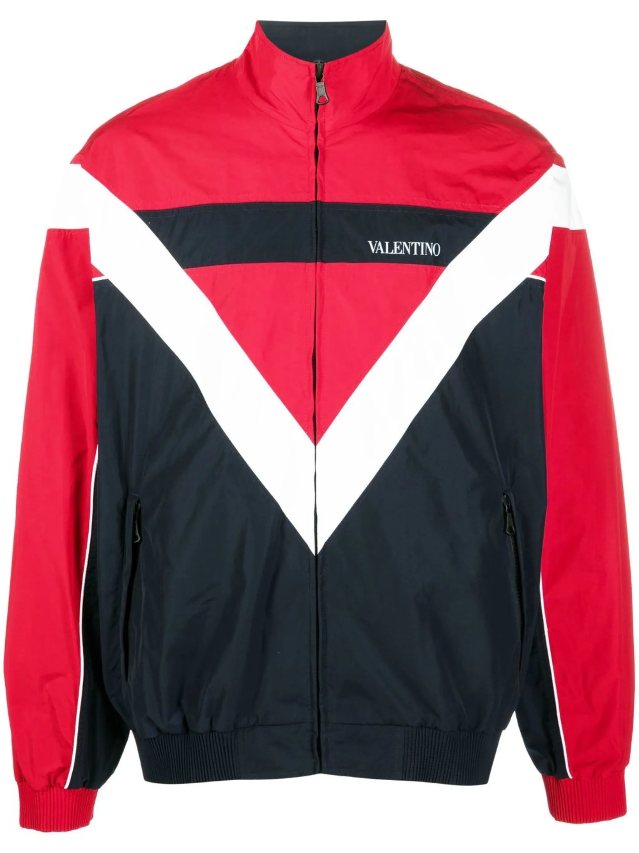 VLogo-print sports jacket