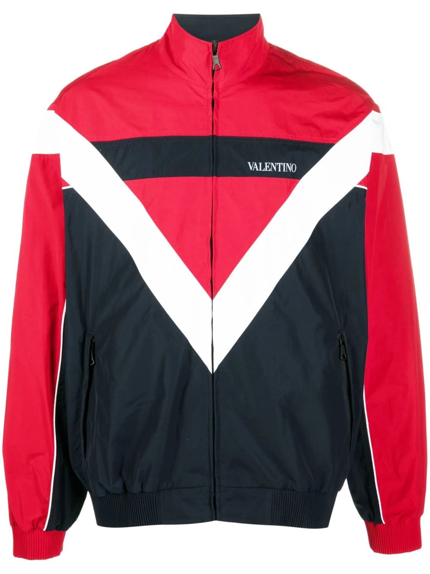 VLogo-print sports jacket
