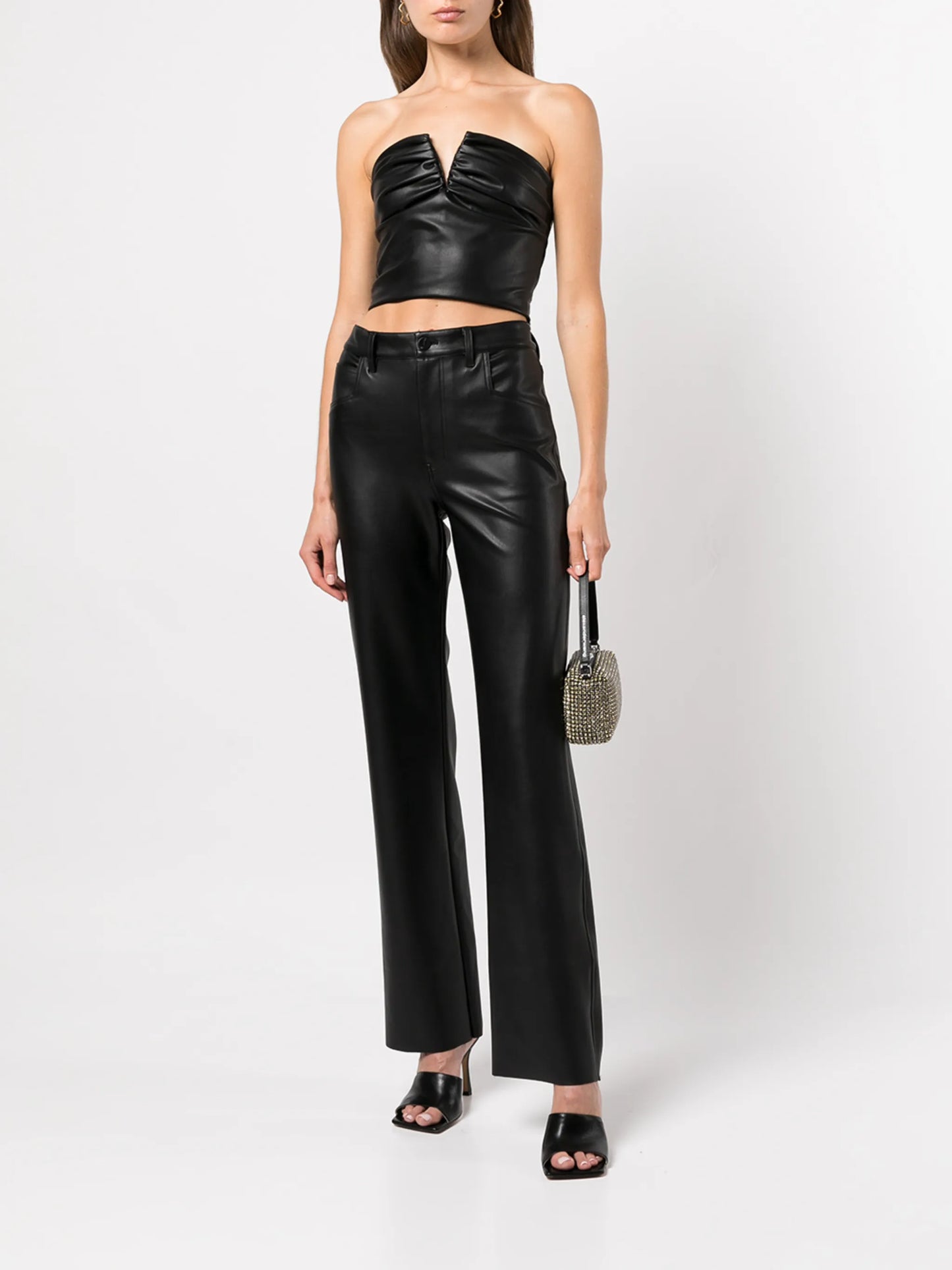 Jay high-waisted straight trousers