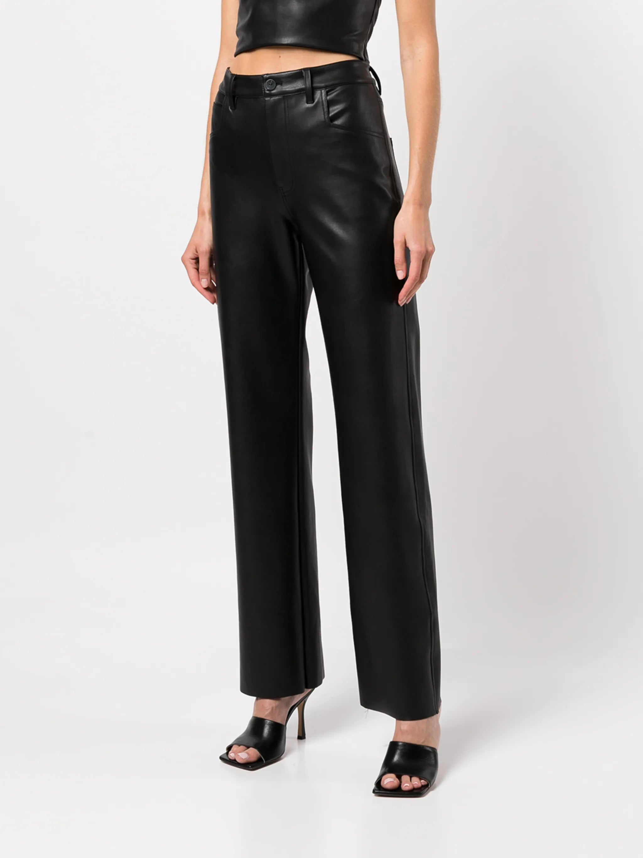 Jay high-waisted straight trousers