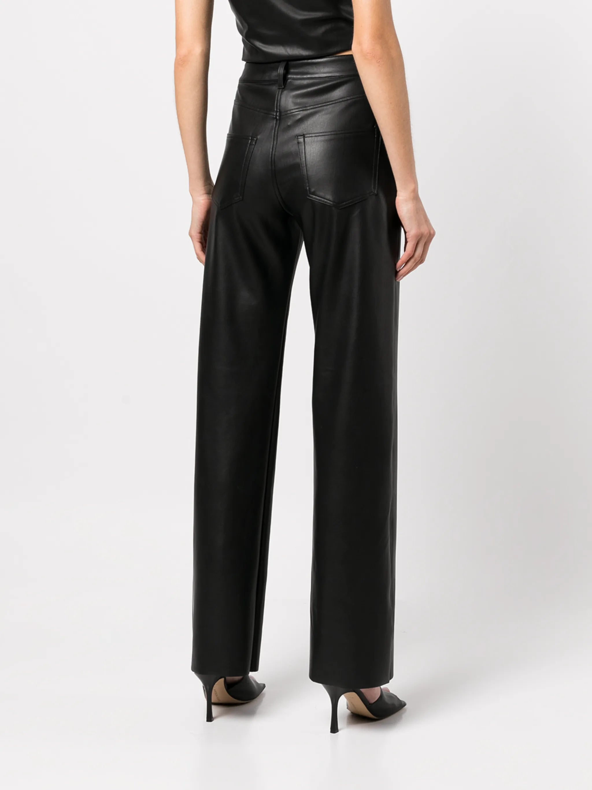 Jay high-waisted straight trousers