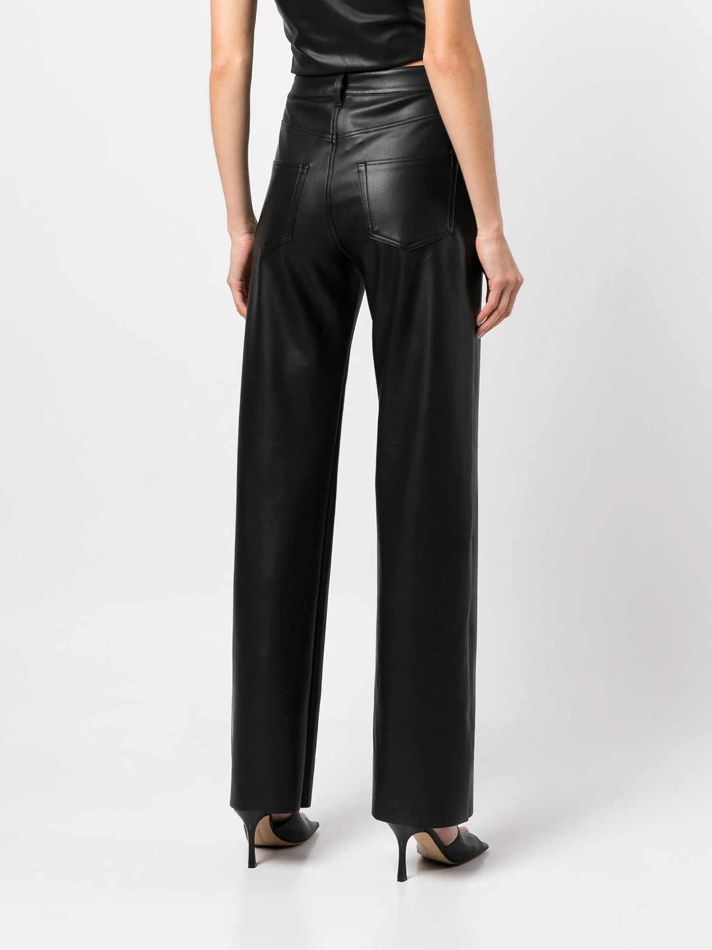 Jay high-waisted straight trousers