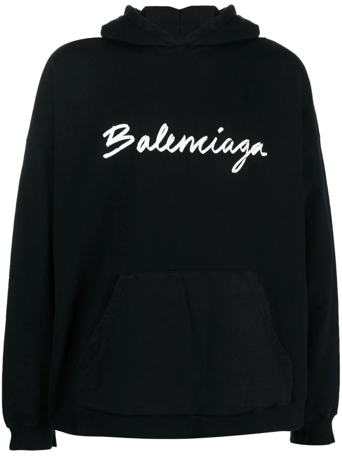 logo-print cotton hoodie