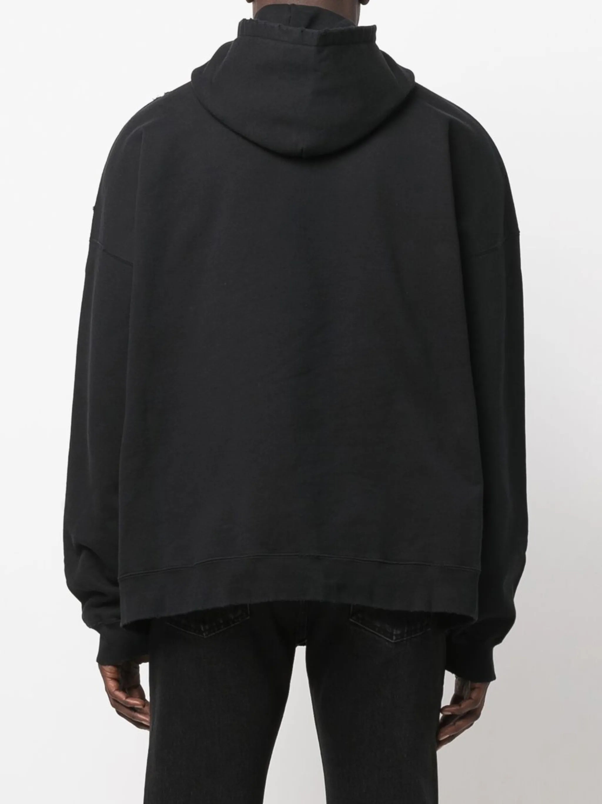 logo-print cotton hoodie