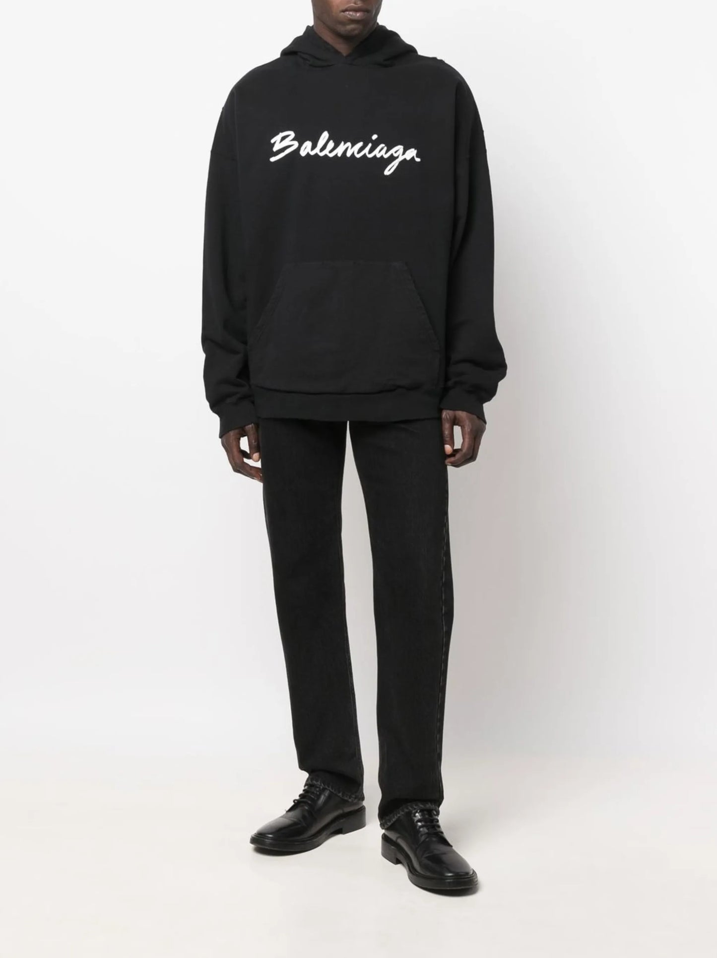 logo-print cotton hoodie