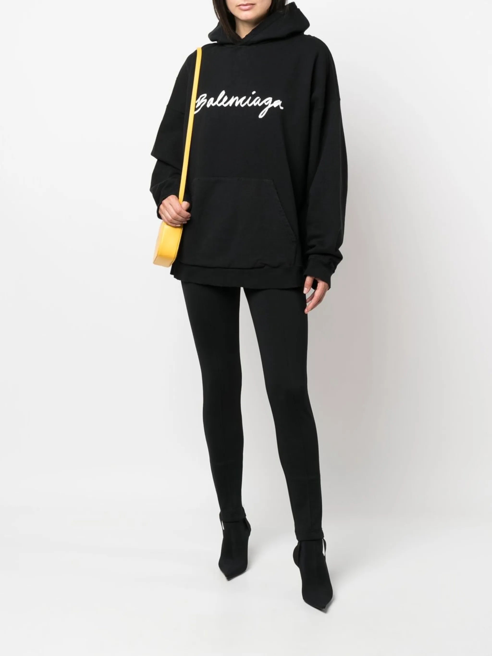 logo-print cotton hoodie