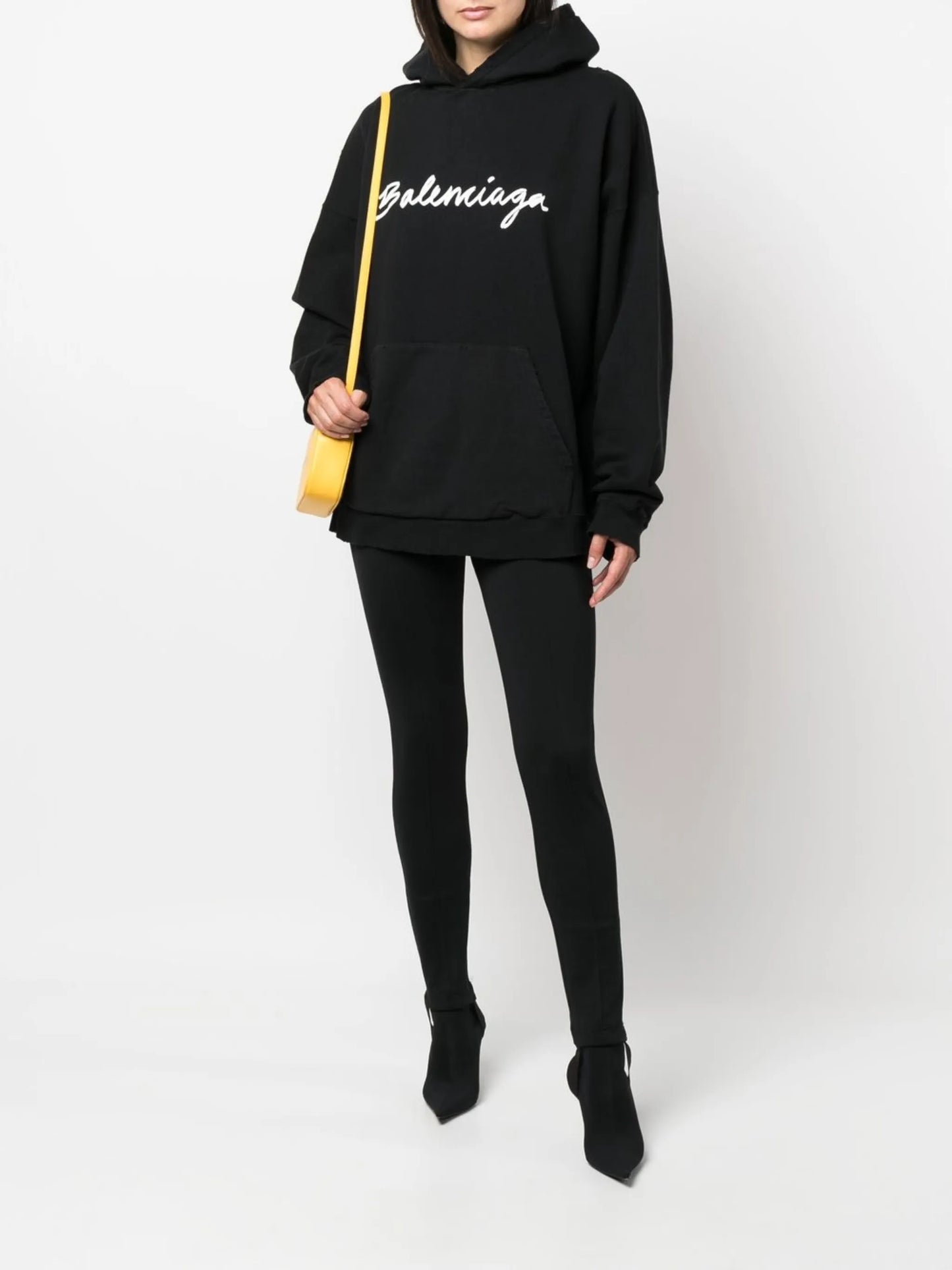 logo-print cotton hoodie