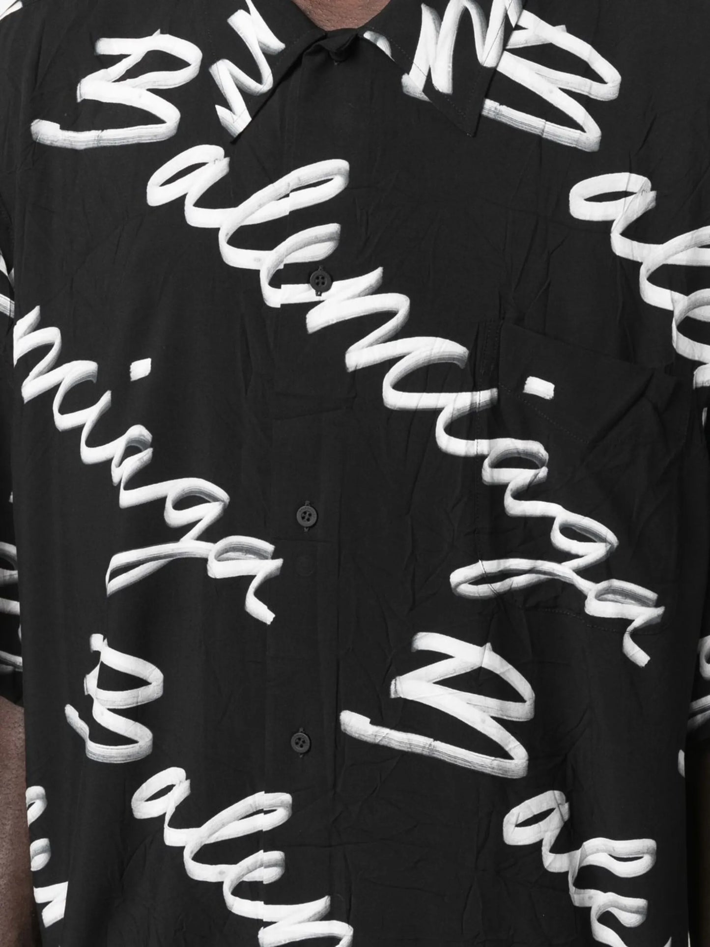 Minimal Scribble Logo-print shirt