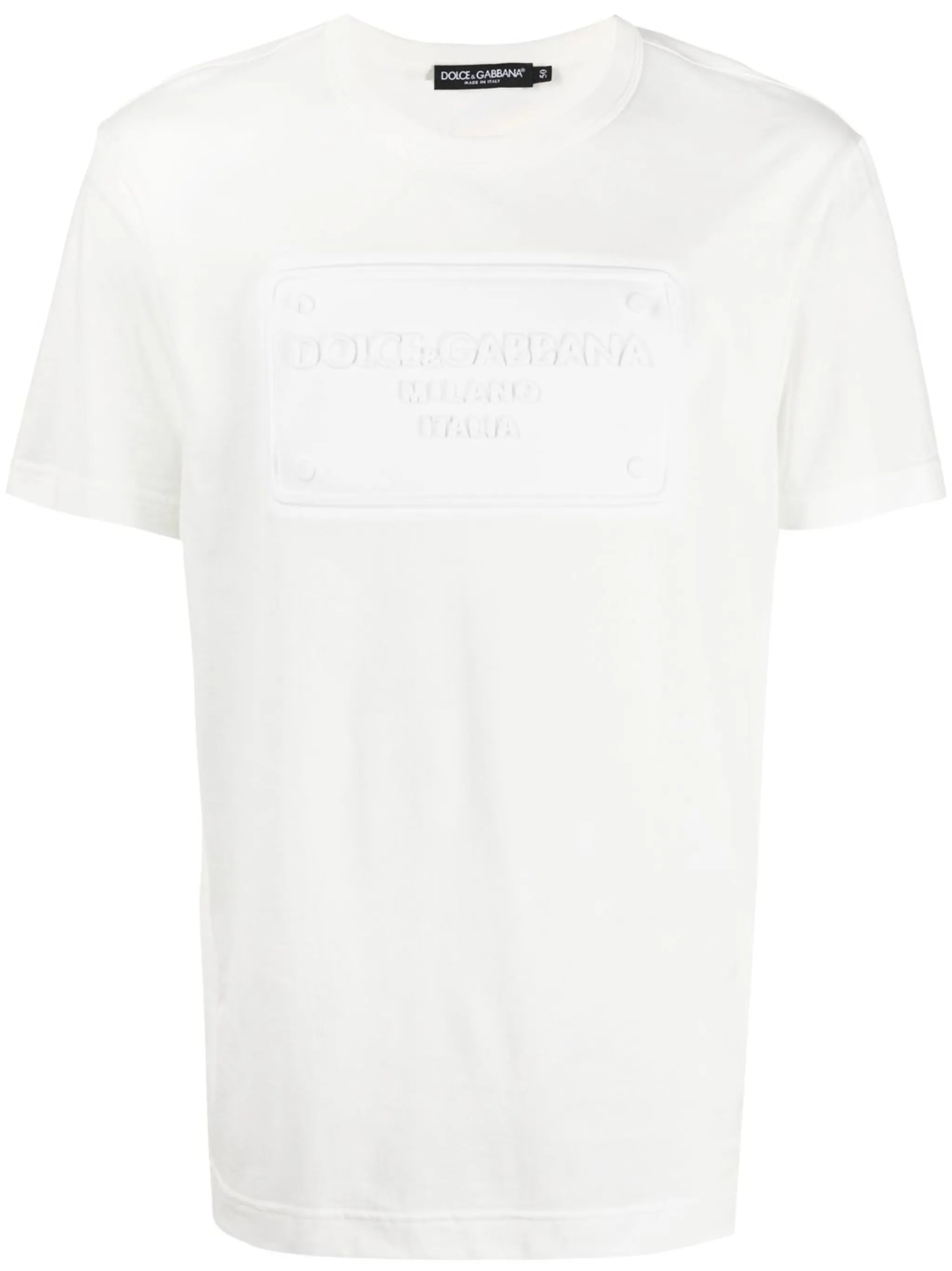 logo-embossed cotton T-shirt