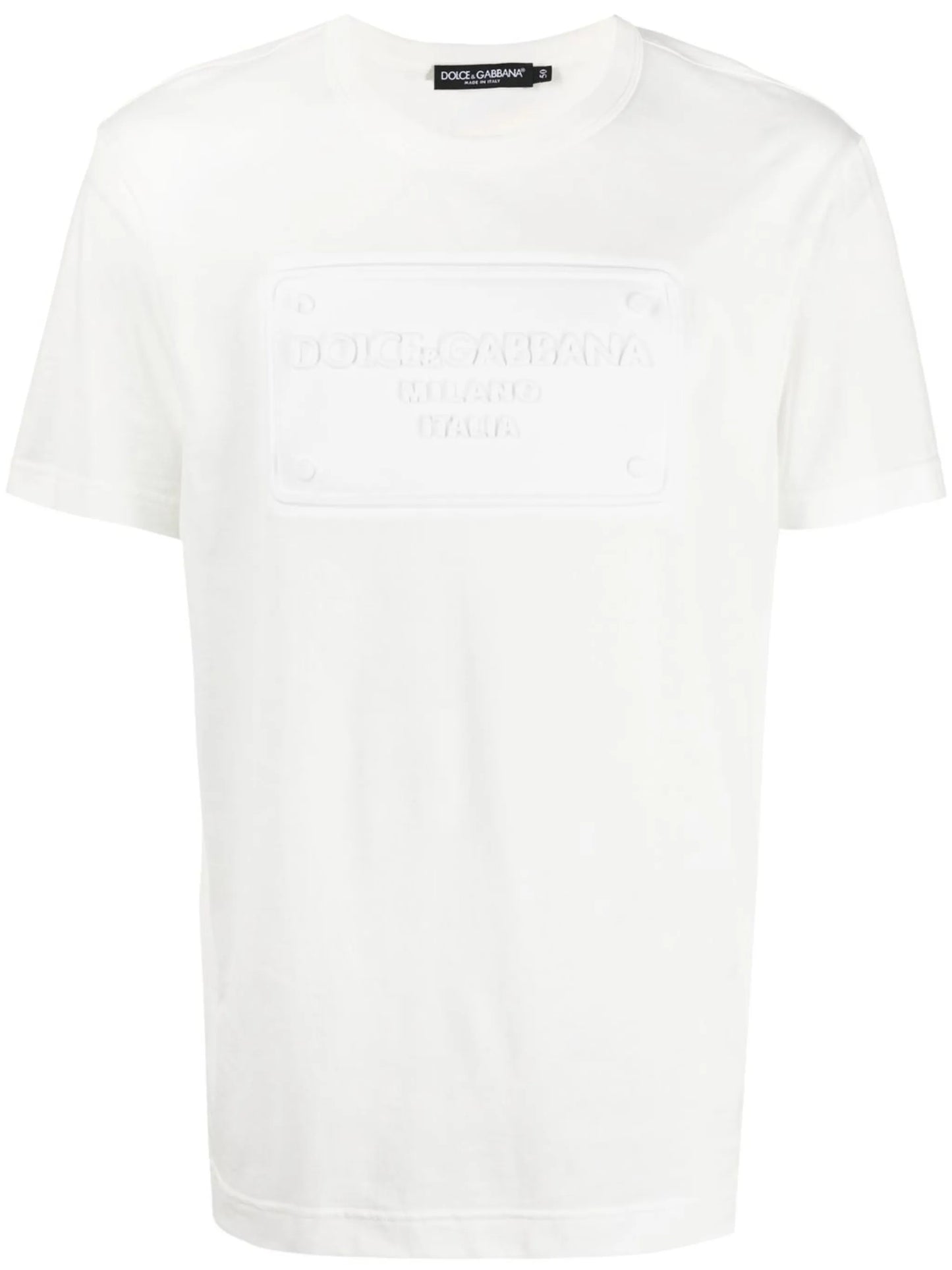 logo-embossed cotton T-shirt