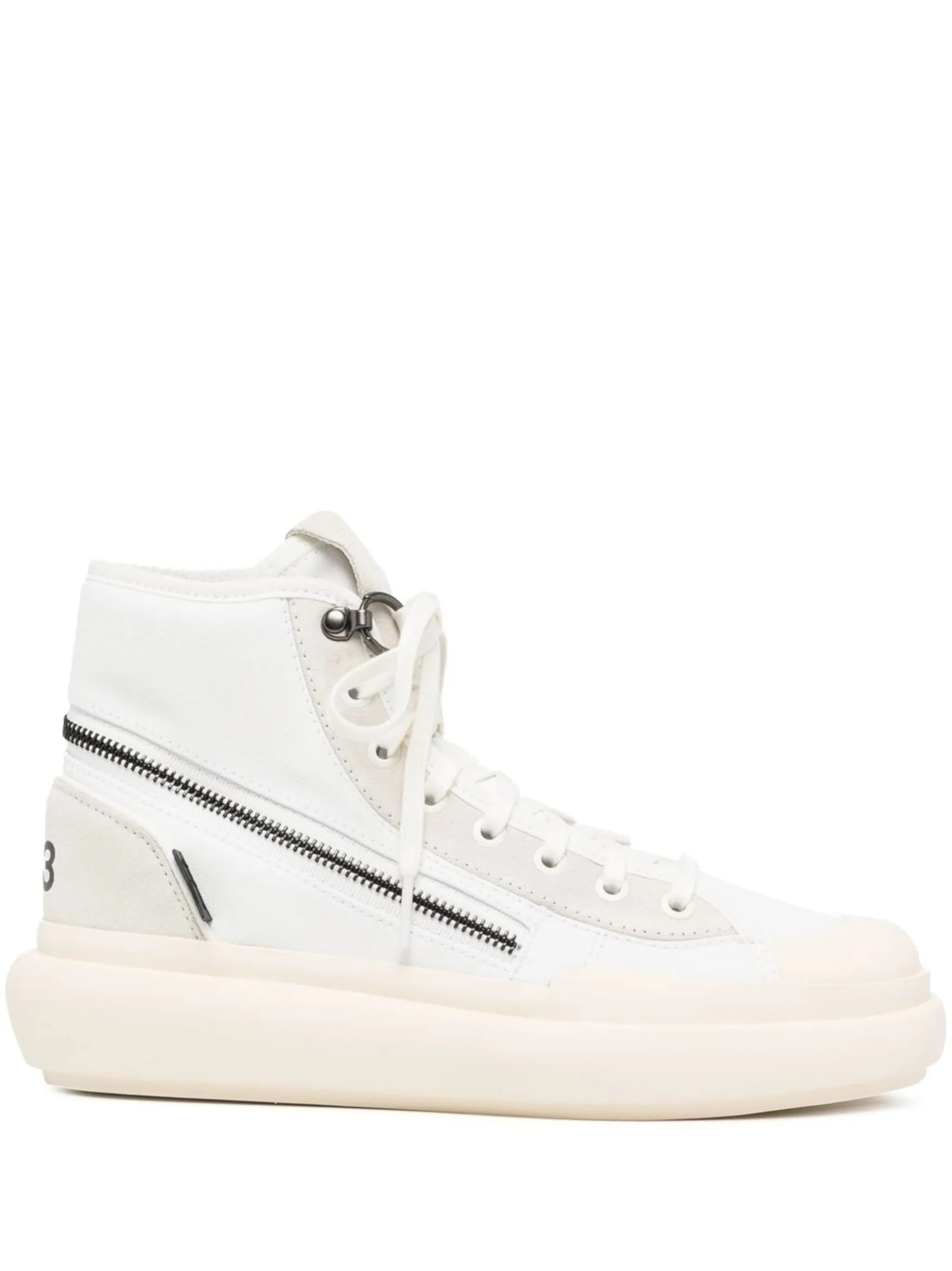 zip-detail high-top sneakers