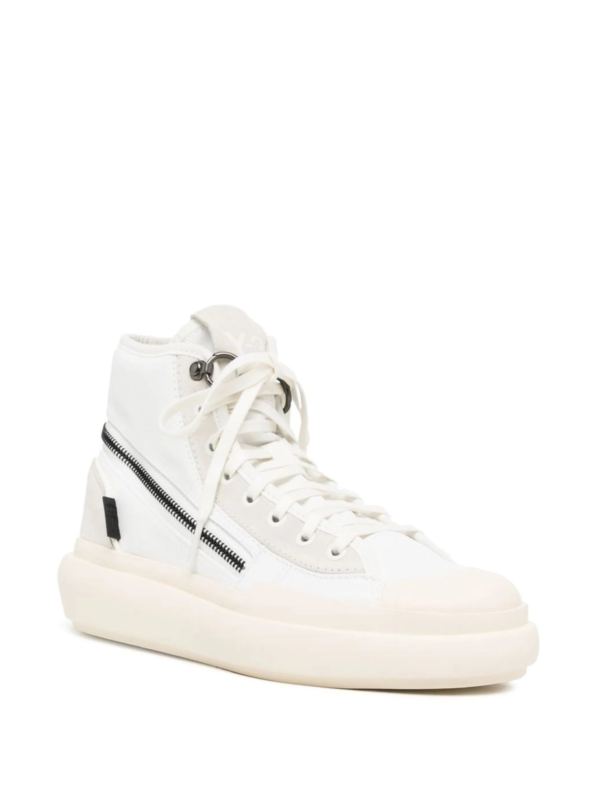zip-detail high-top sneakers