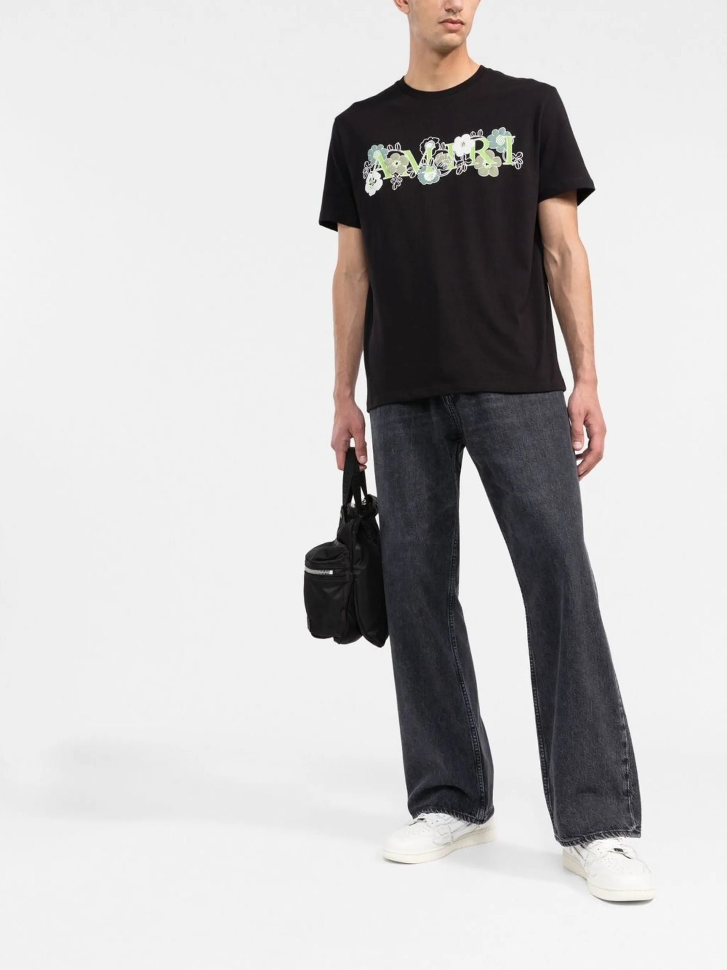 floral logo print T-shirt