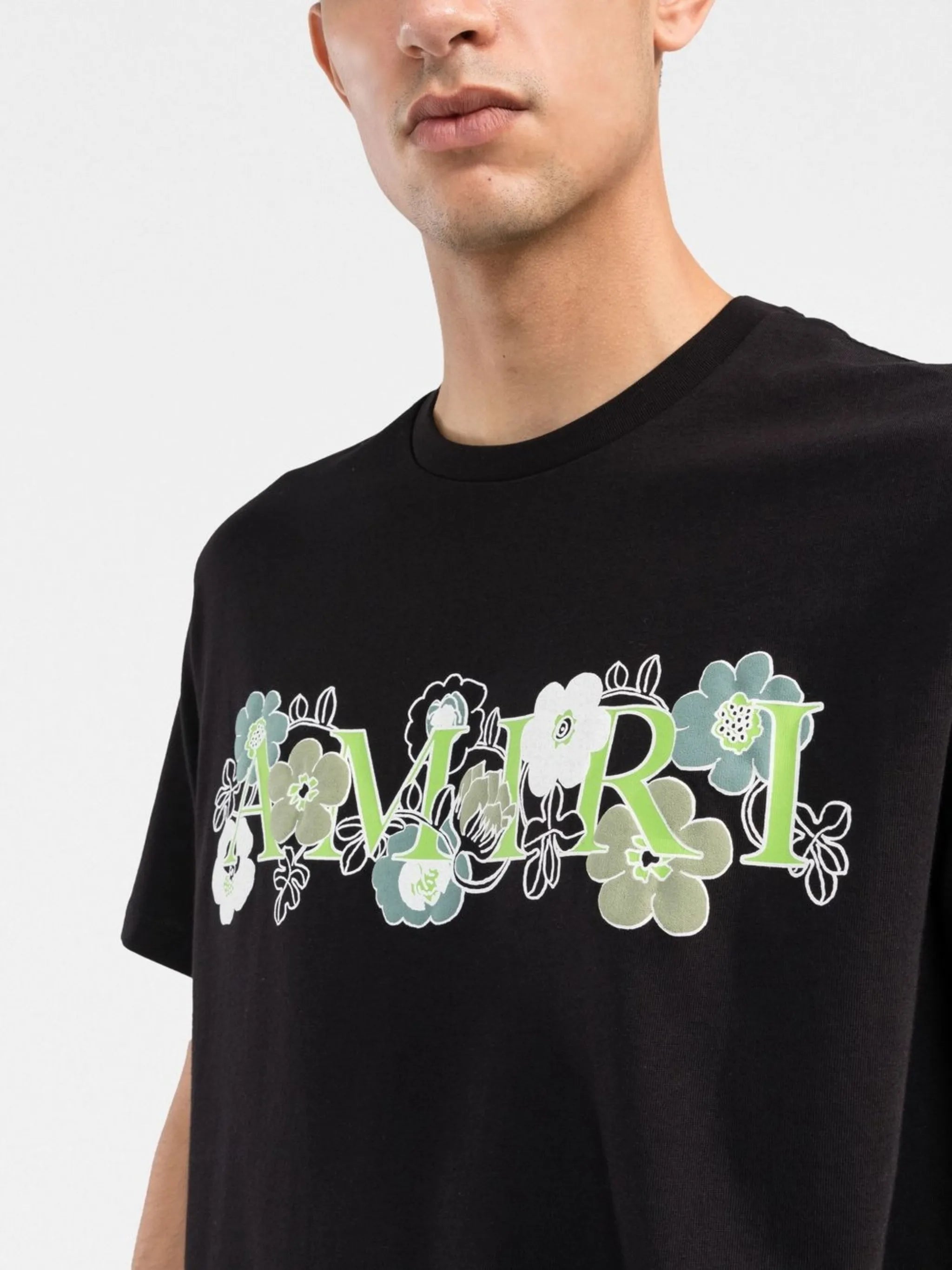 floral logo print T-shirt