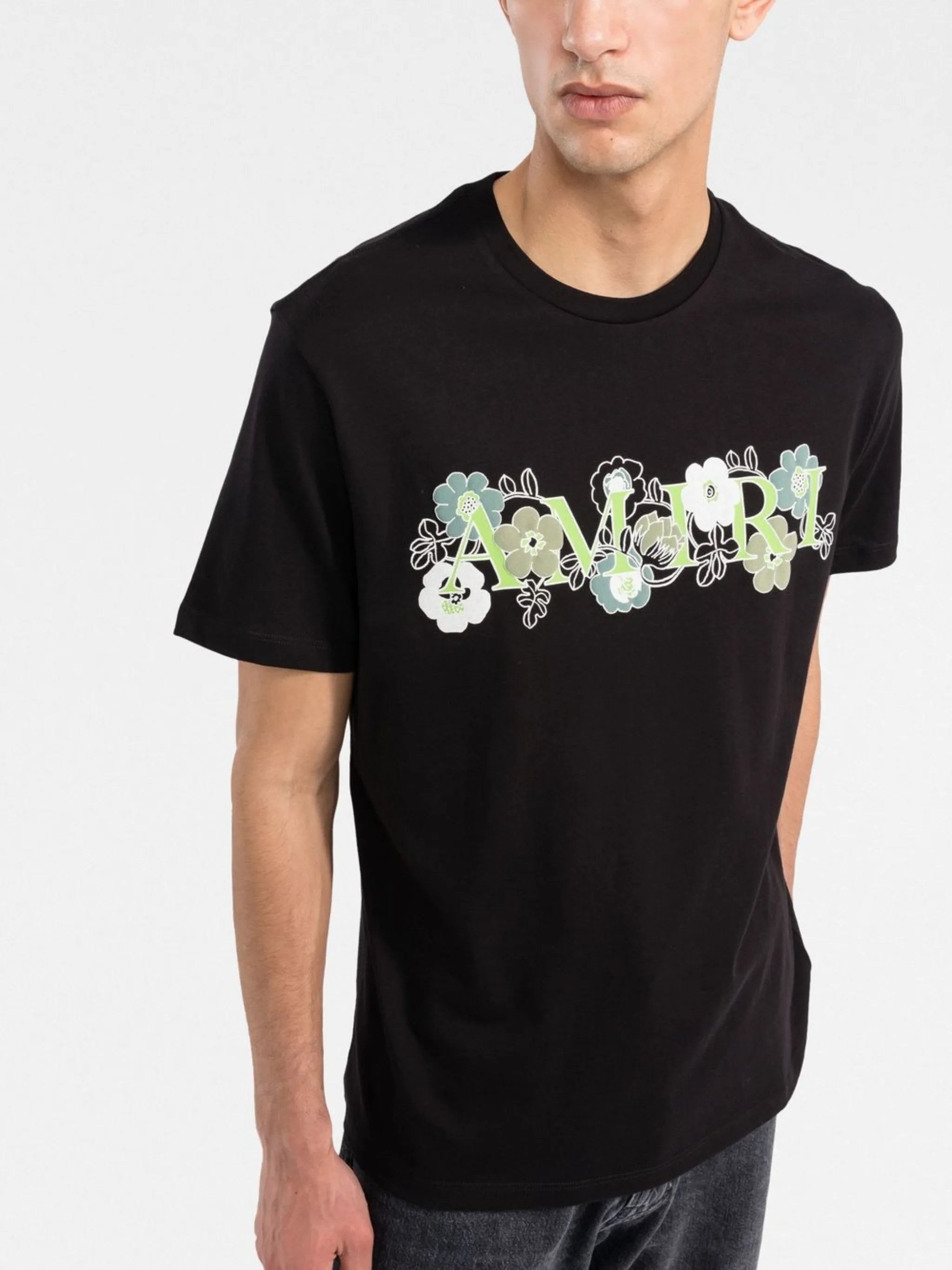 floral logo print T-shirt