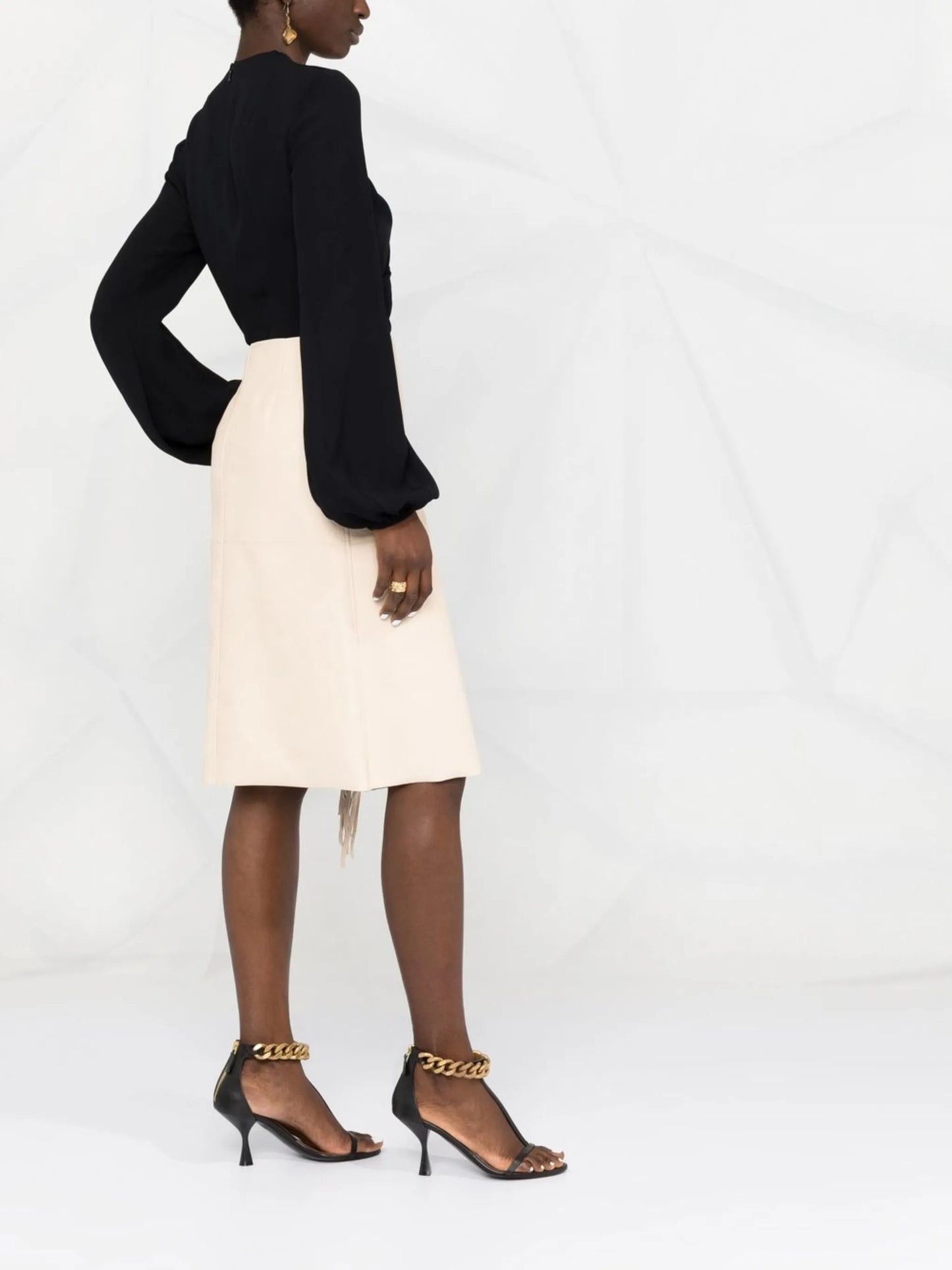 fringed wrap skirt