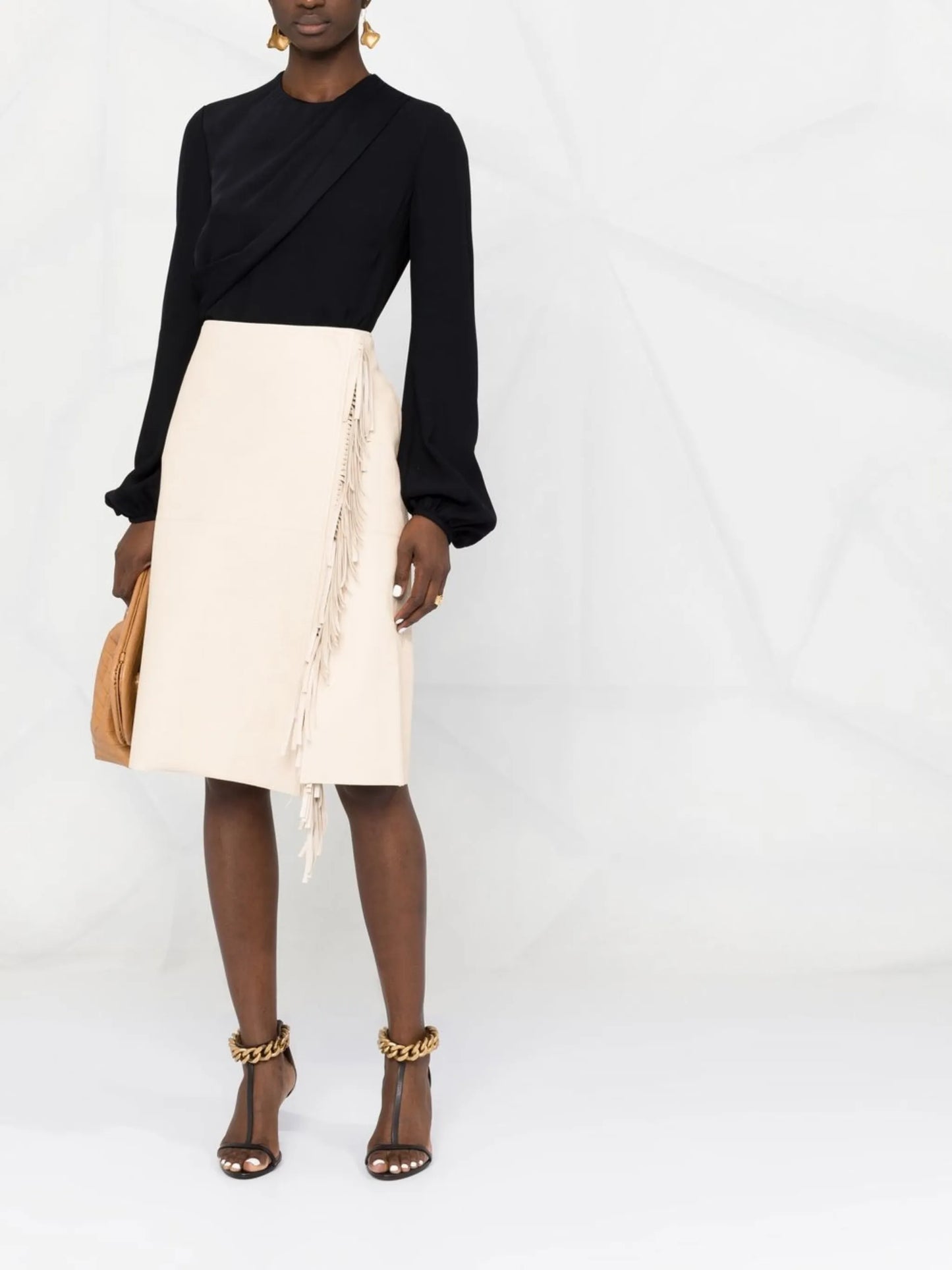 fringed wrap skirt