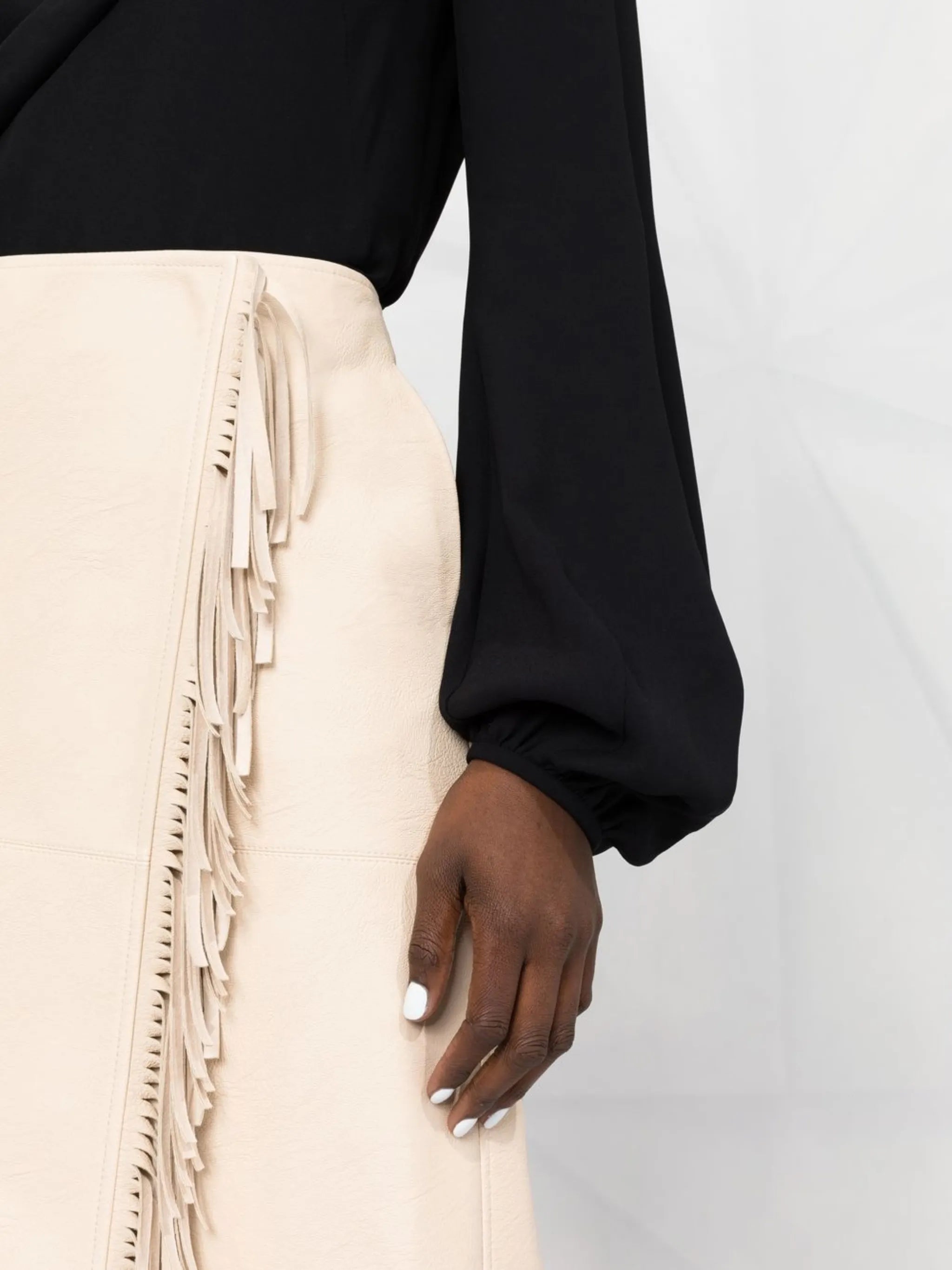 fringed wrap skirt