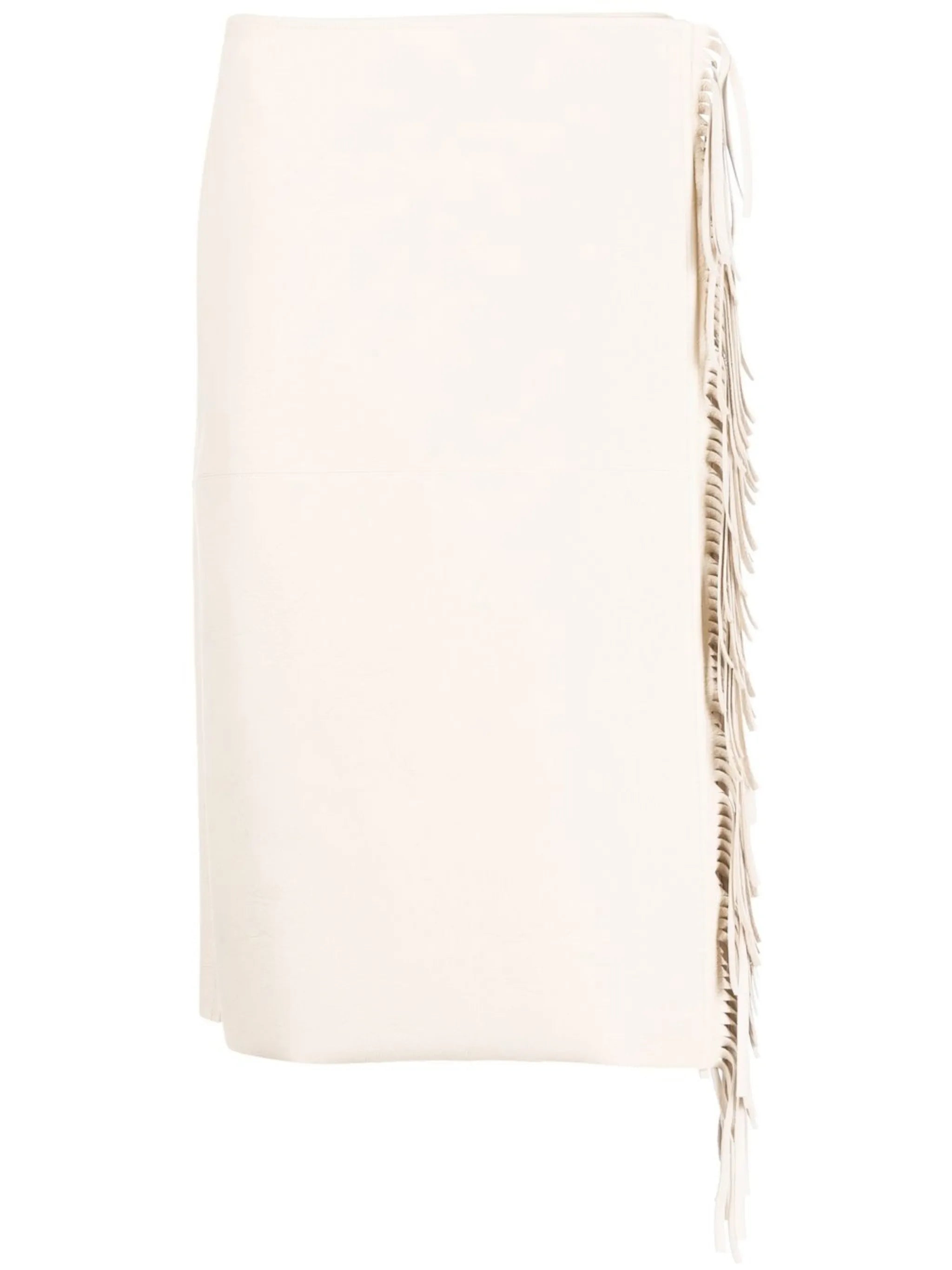 fringed wrap skirt