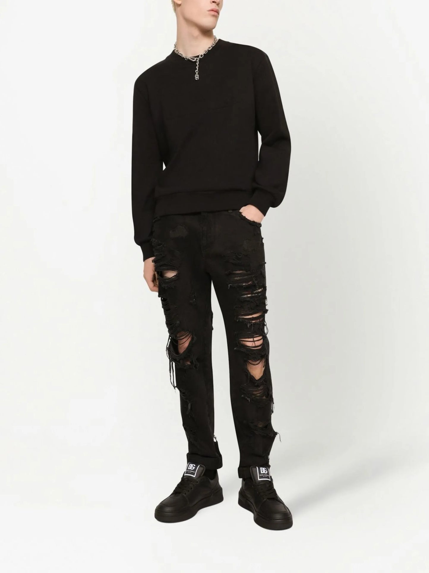 logo-embossed sweatshirt