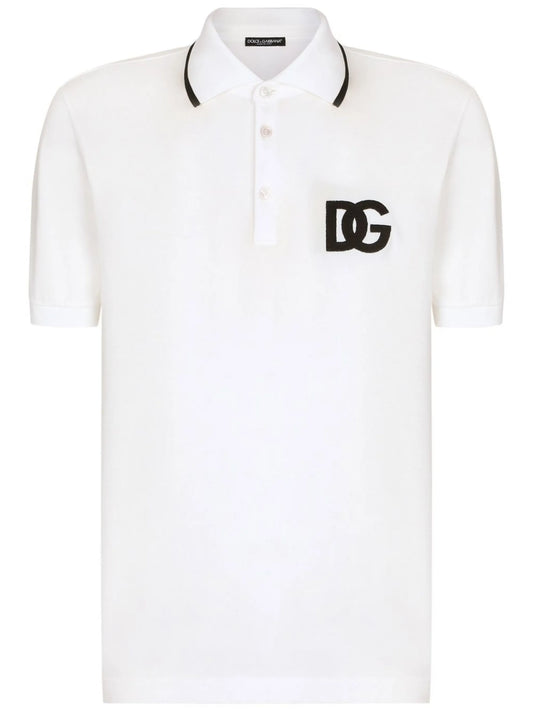 DG embroidered piqué polo shirt