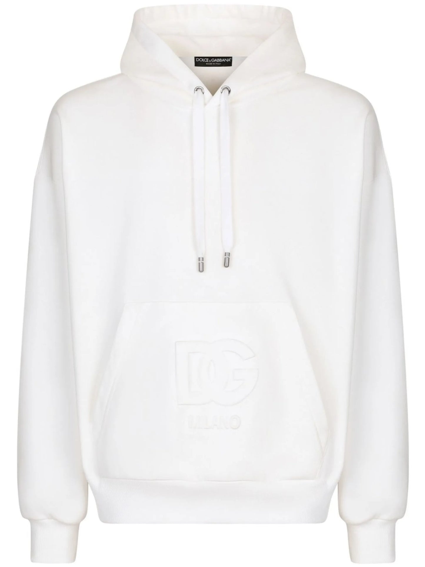 embossed-logo jersey hoodie