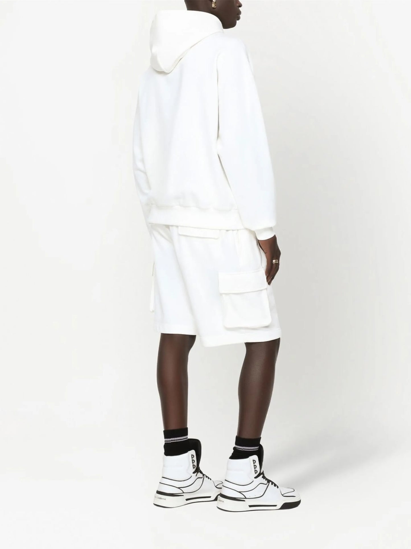 embossed-logo jersey hoodie