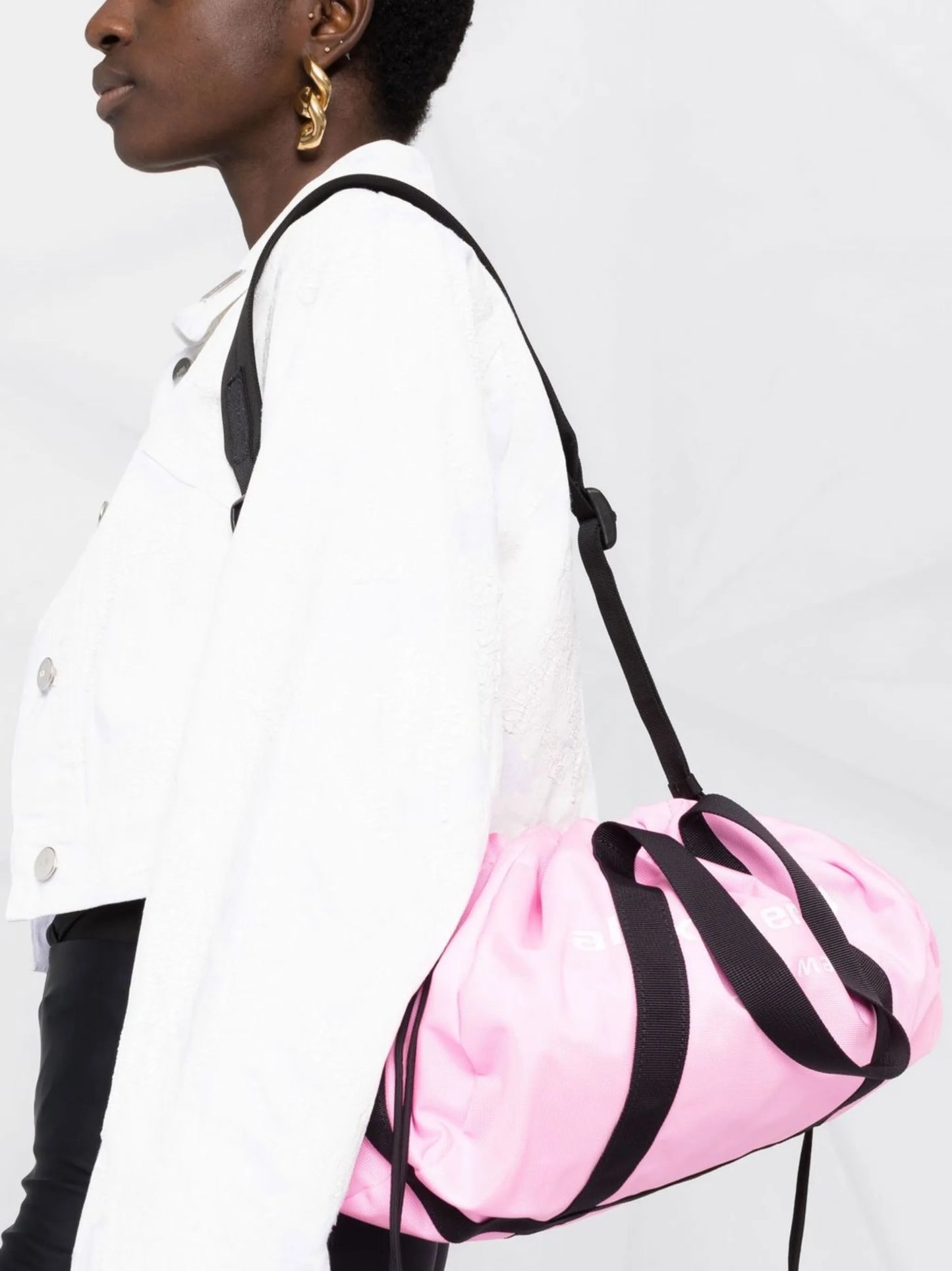 logo-print drawstring duffle bag