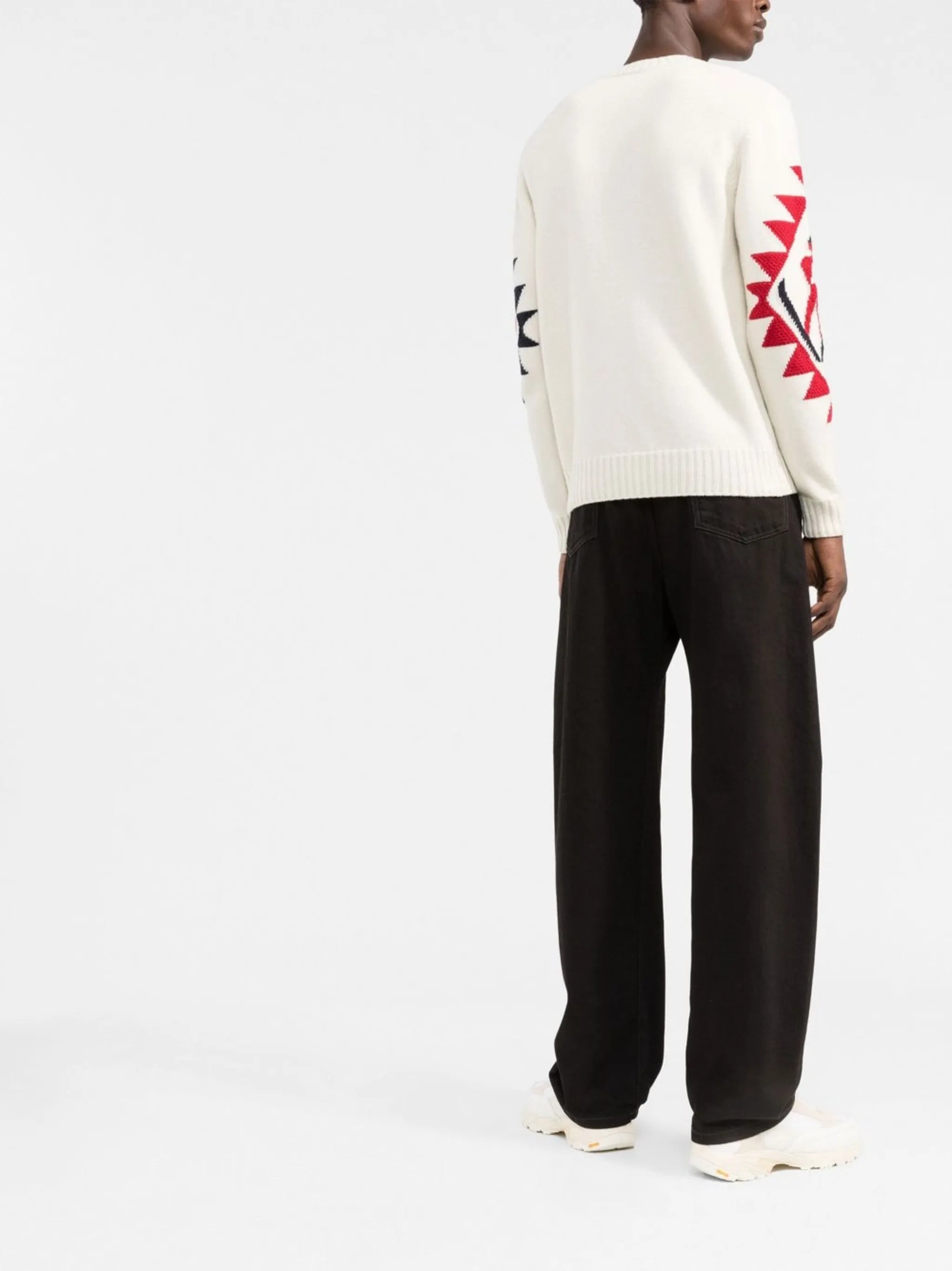 graphic-knit wool jumper