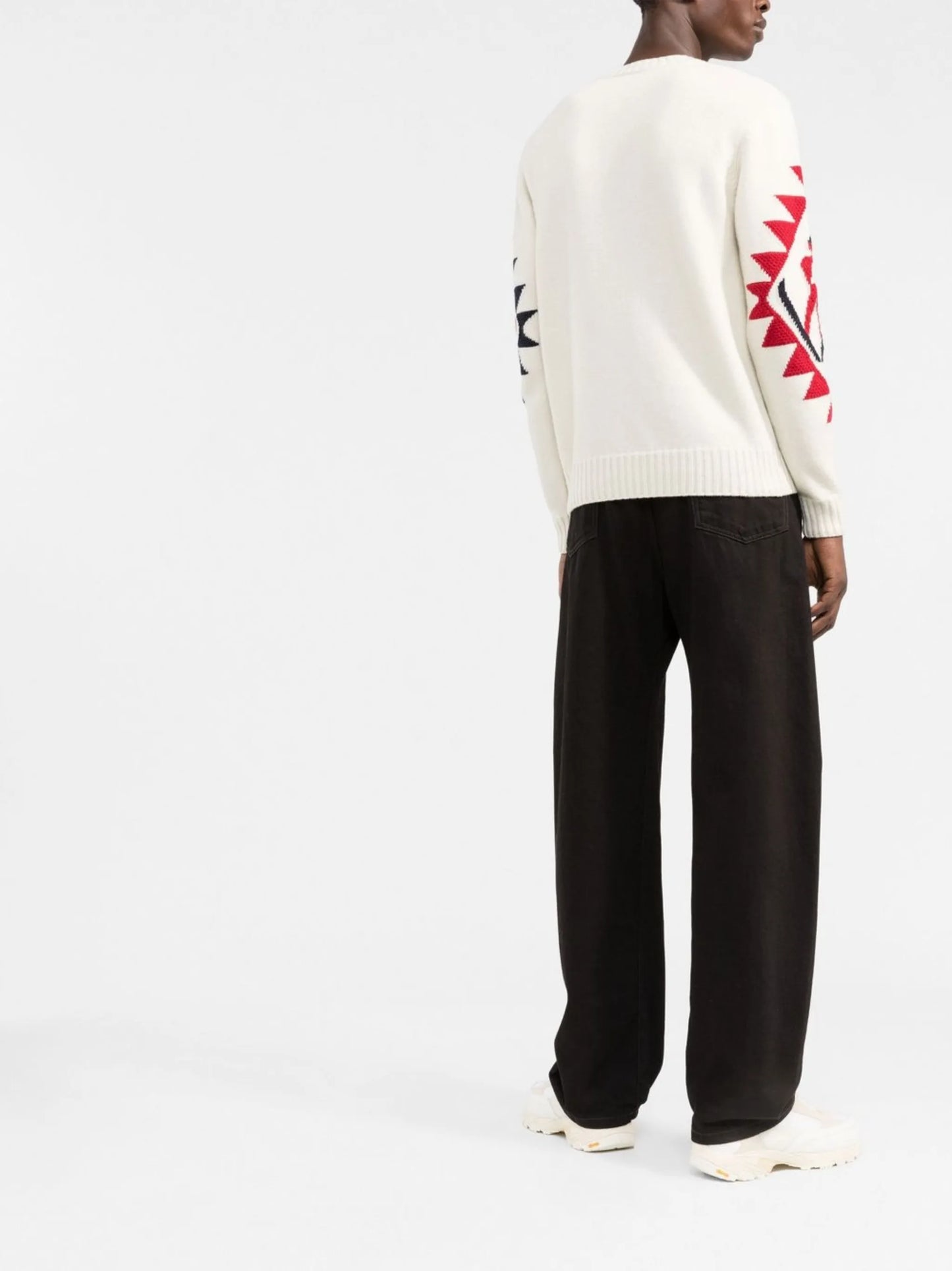 graphic-knit wool jumper