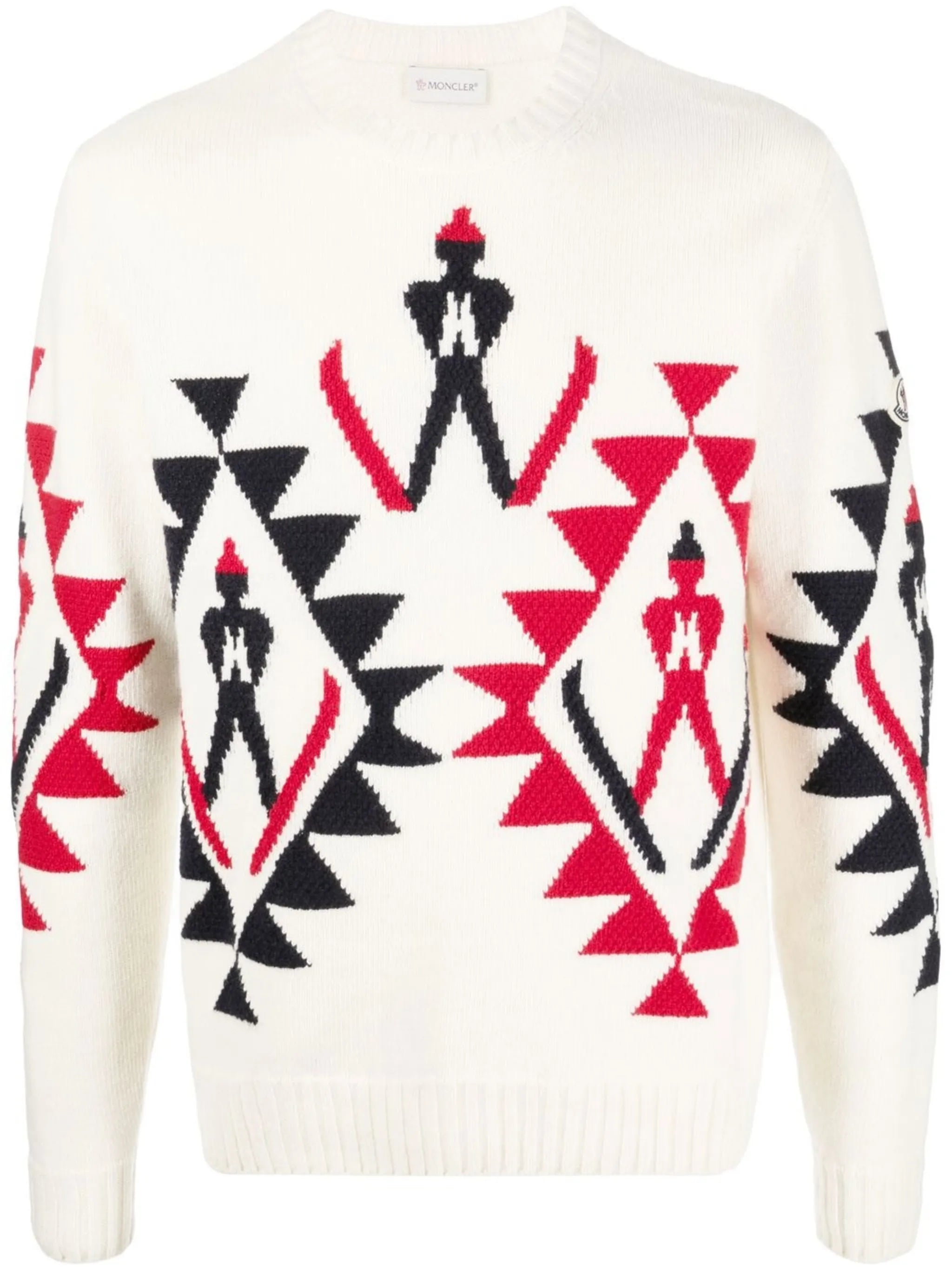 graphic-knit wool jumper