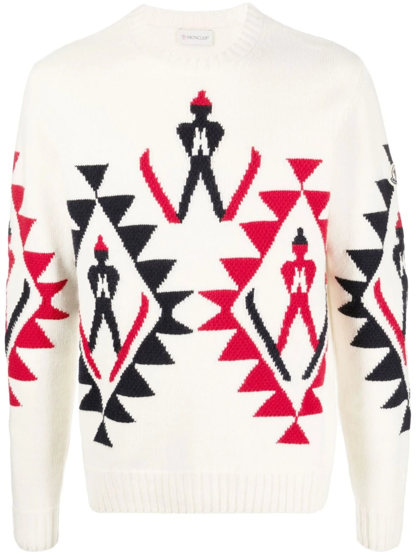graphic-knit wool jumper