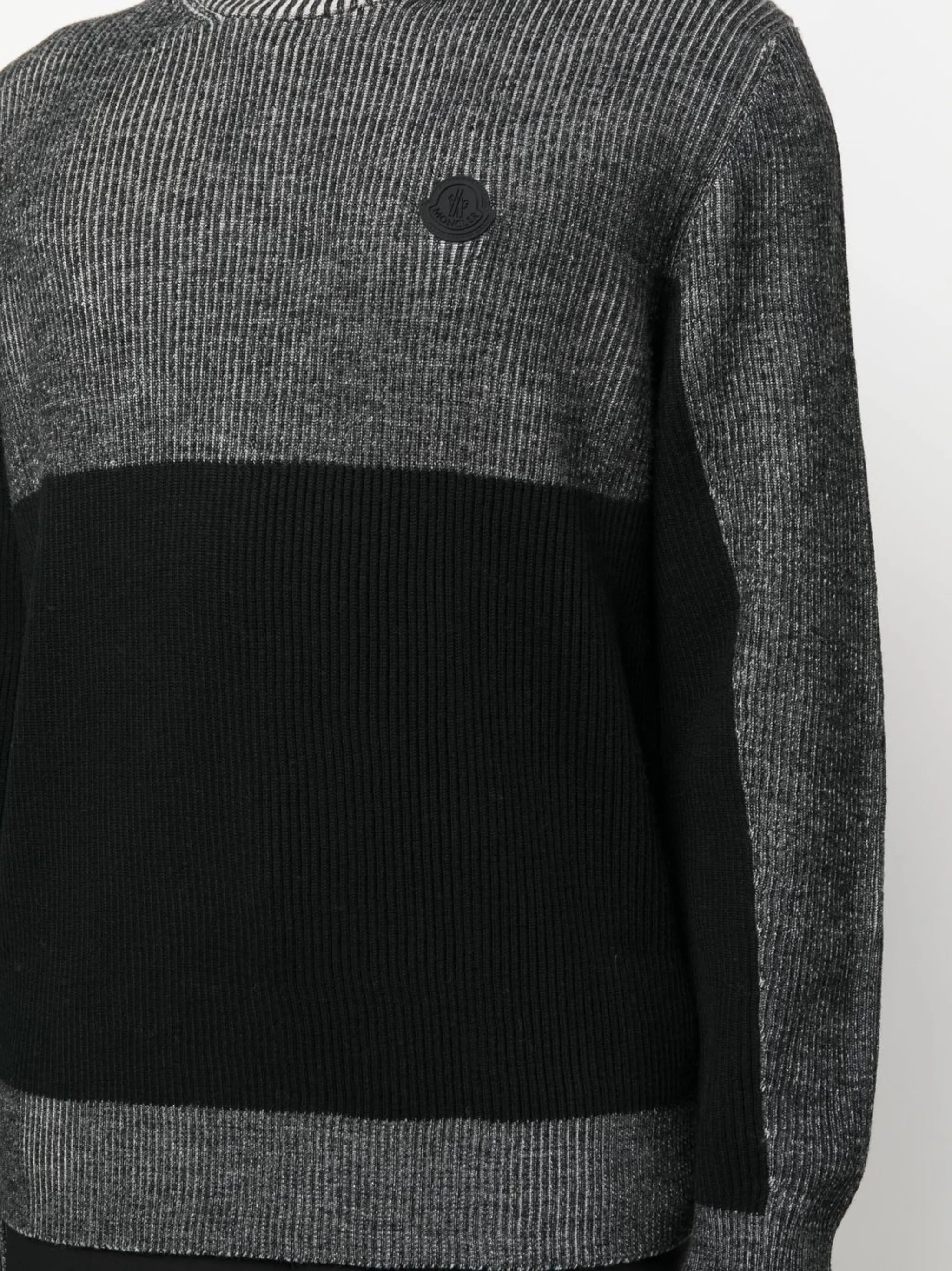 ribbed-knit panelled sweatshirt