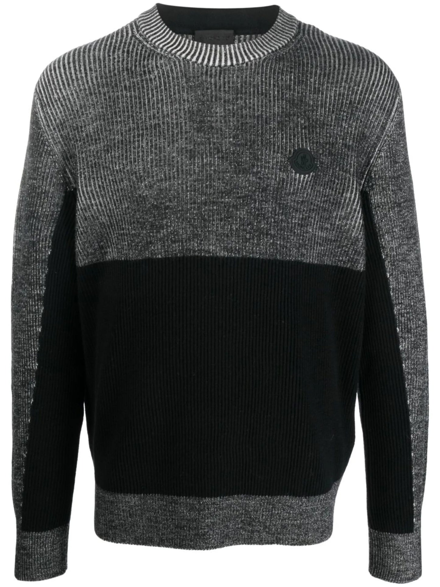 ribbed-knit panelled sweatshirt