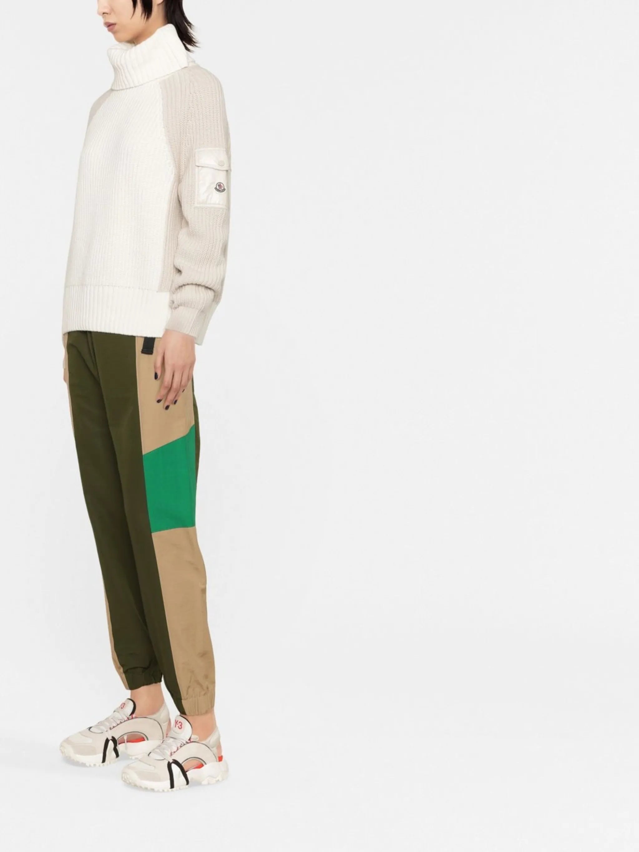 logo-patch ribbed jumper