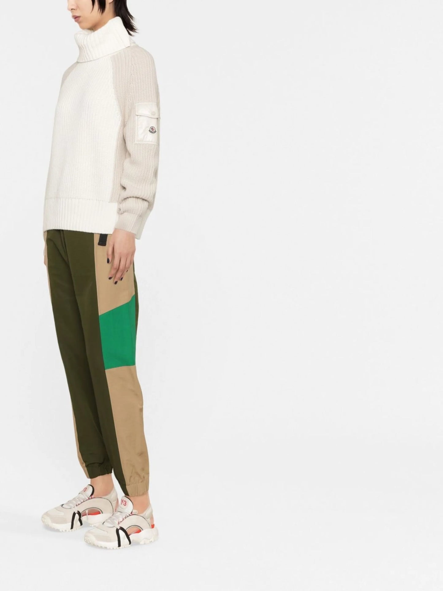 logo-patch ribbed jumper