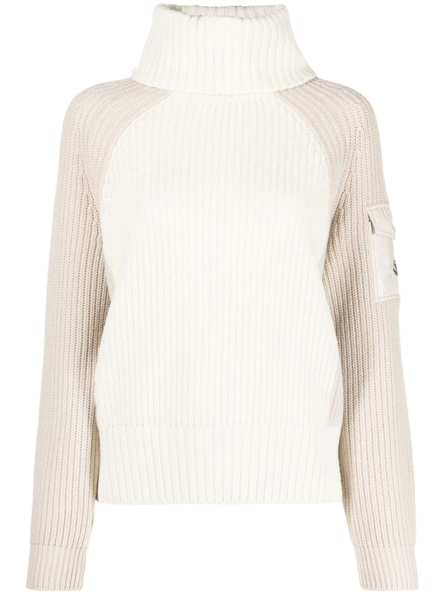 logo-patch ribbed jumper