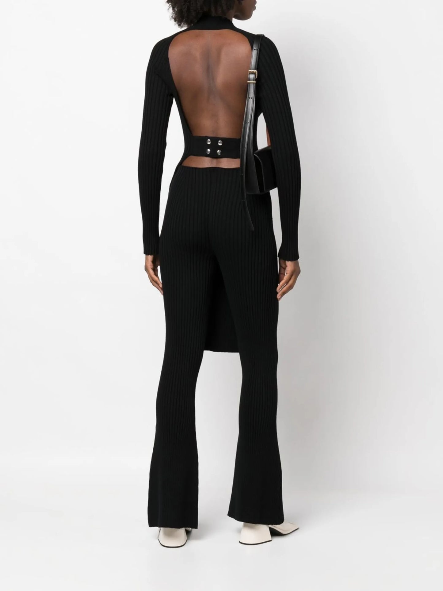 70s ribbed open-back top